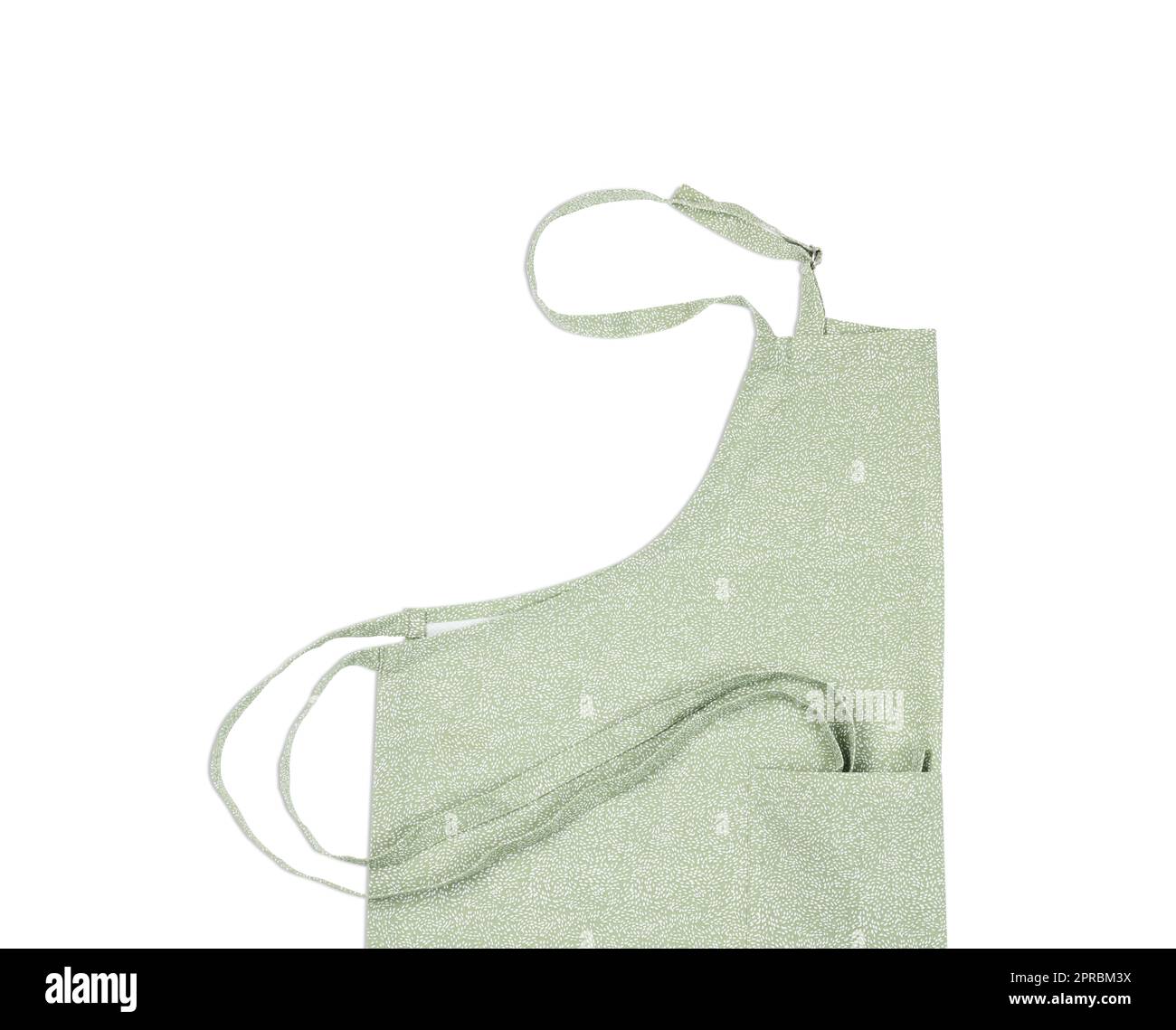 Clean kitchen apron with pattern isolated on white Stock Photo - Alamy
