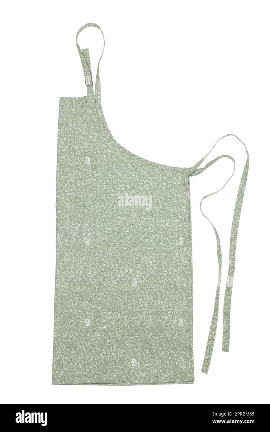 Clean kitchen apron with pattern isolated on white Stock Photo - Alamy