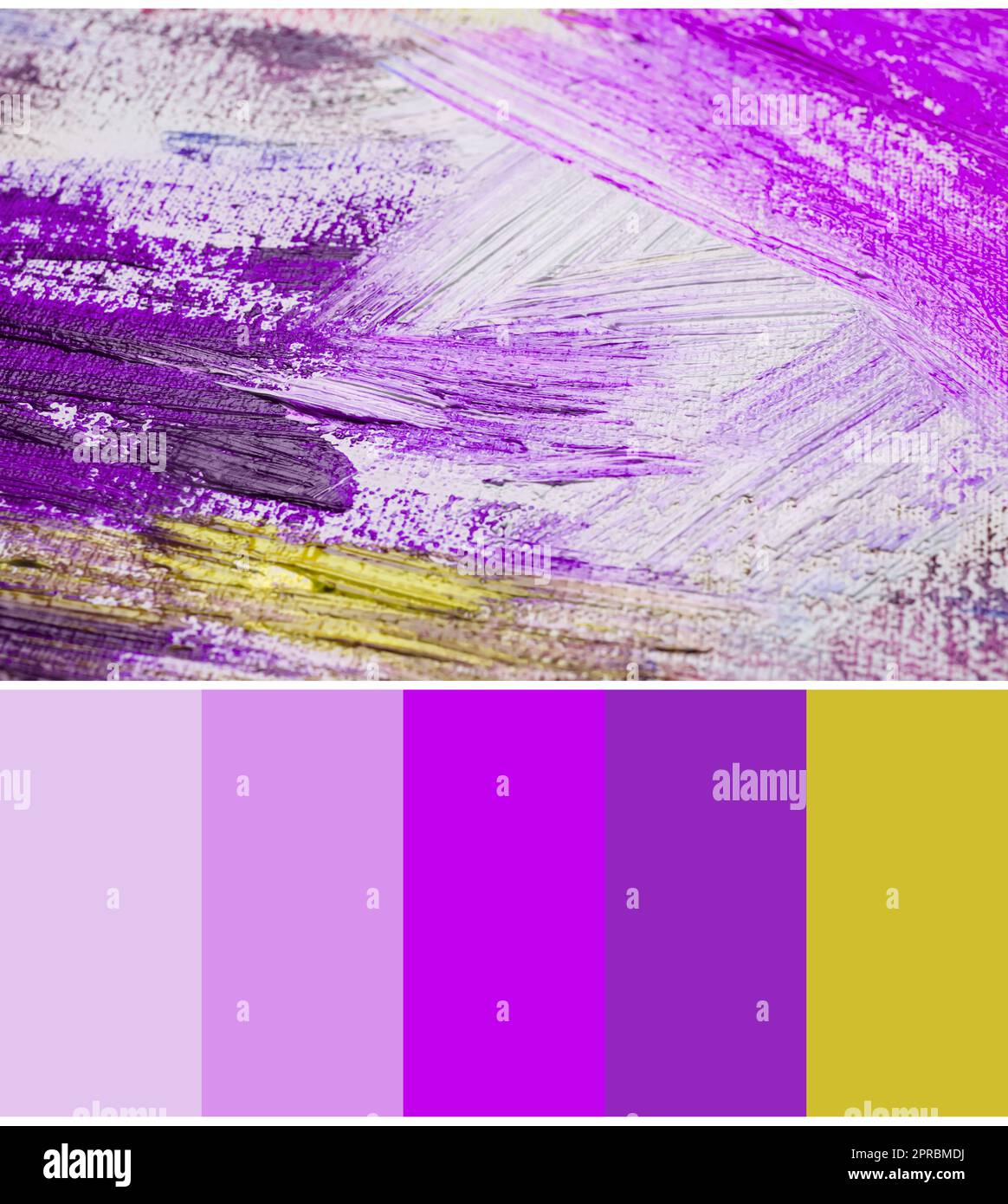 Color palette appropriate to photo of colorful acrylic paints as ...