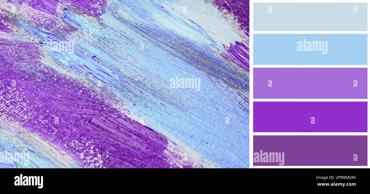 Color palette appropriate to photo of colorful acrylic paints as ...