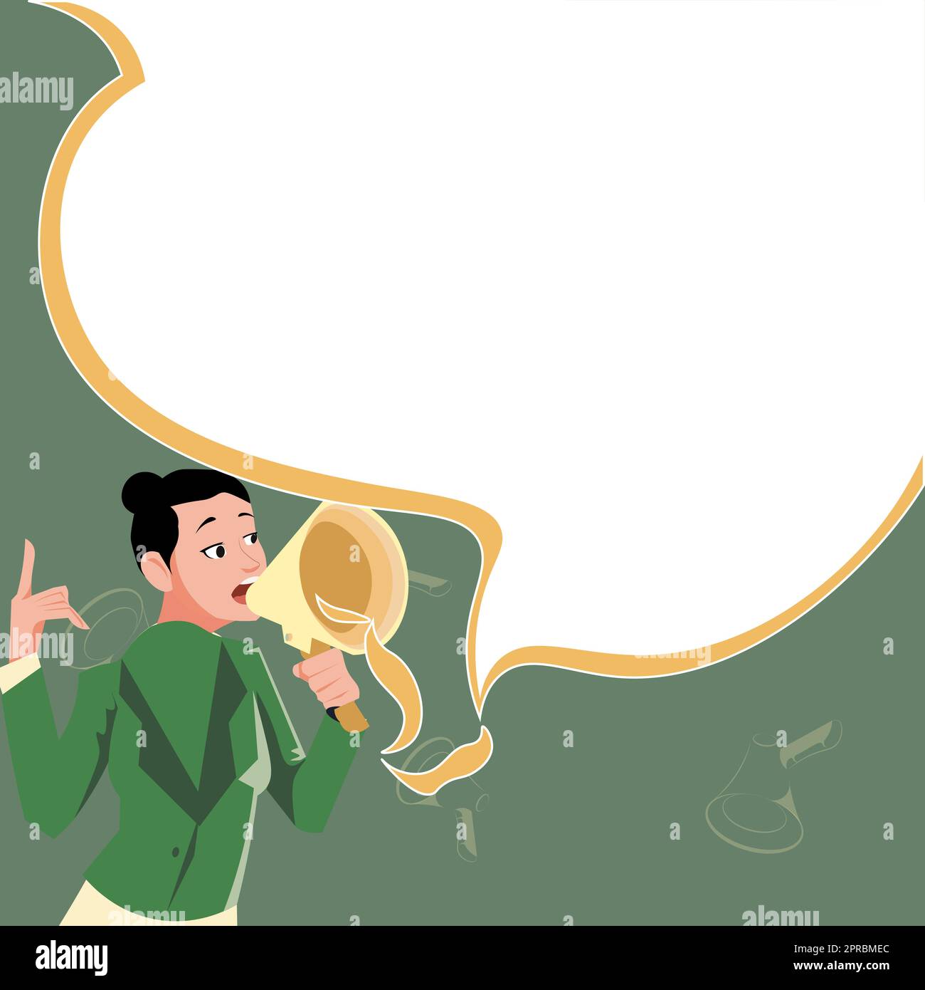 Female leader making statement. Woman wearing formal attire holds ...