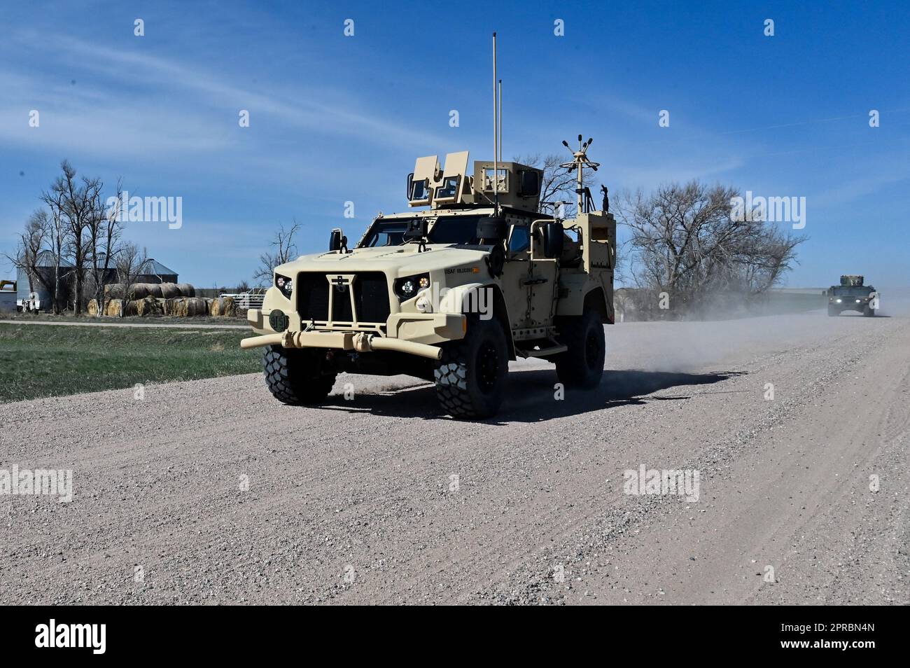 Airmen from the 90th Missile Security Forces Squadron depart F.E