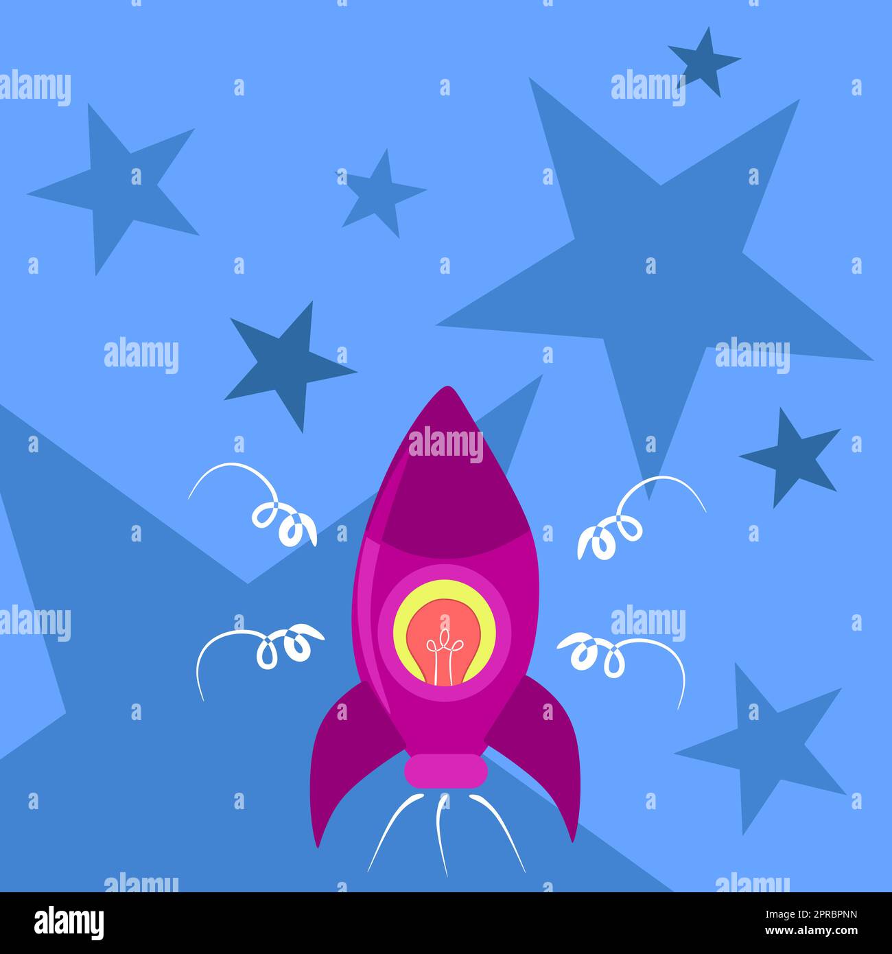 Rocket Taking Off Leaving Fire Behind And Presenting Important Message ...