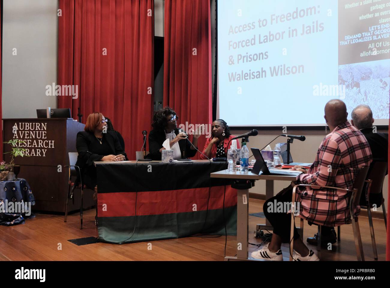 April 26, 2023: A panelist offers testimony to two experts from the UN ...