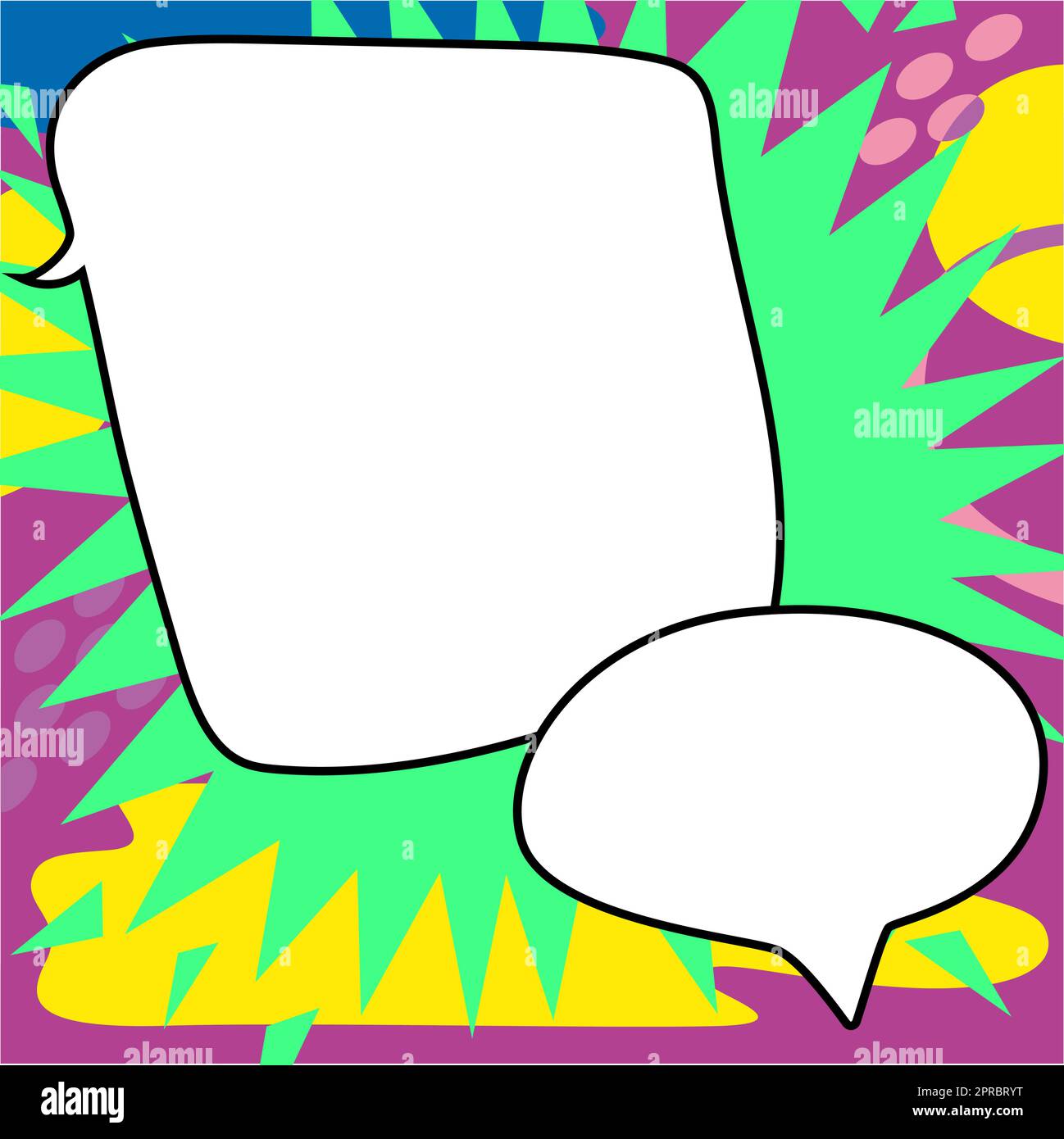 Comic Blank Speech Bubble With Copy Space Over Circular Color ...