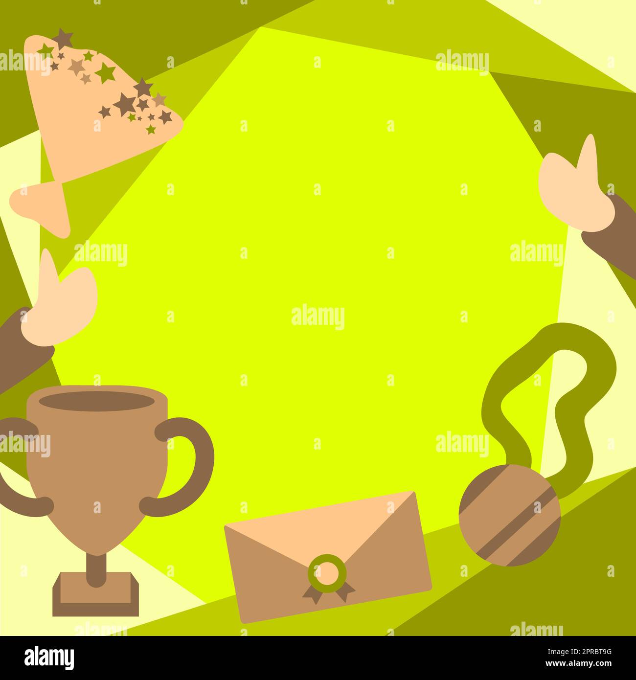 People Congratulating Success Presenting Earned Trophy Medals