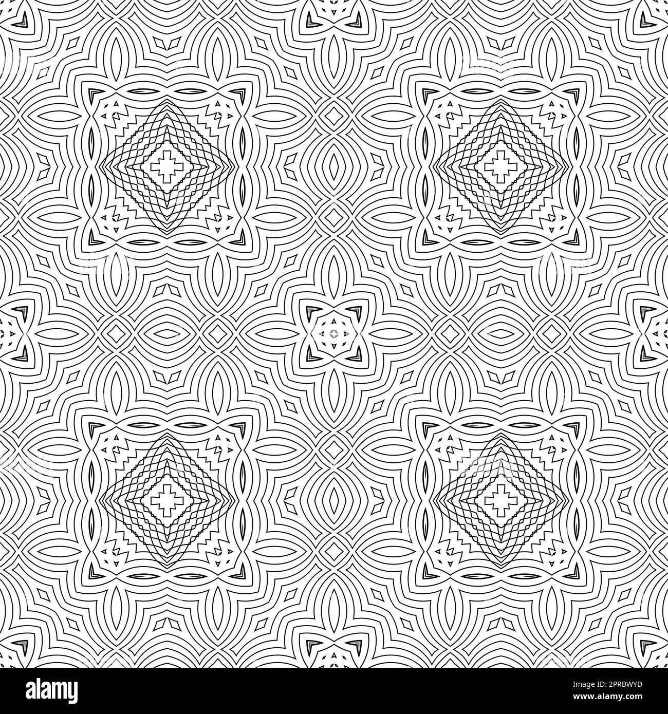 Line Icon Seamless Pattern Isolated on White Background Stock Vector ...