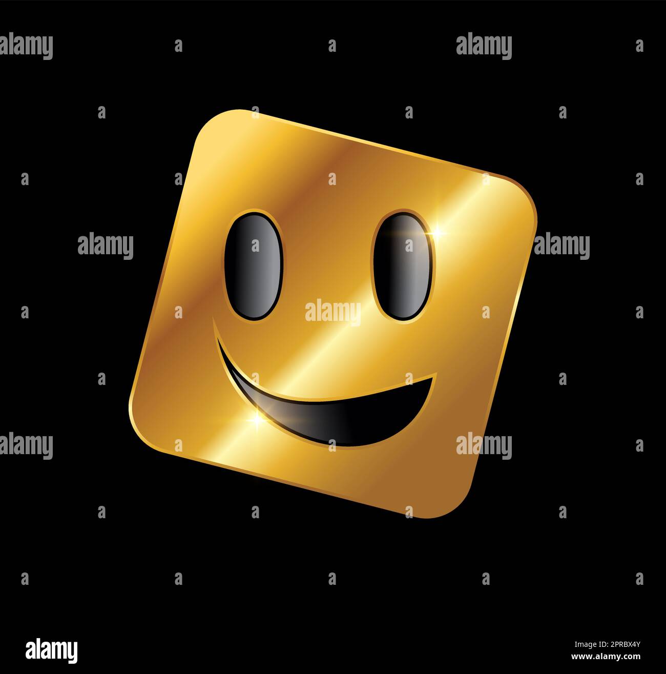 Golden Smiley Face Logo Vector Icon Stock Vector Image & Art Alamy
