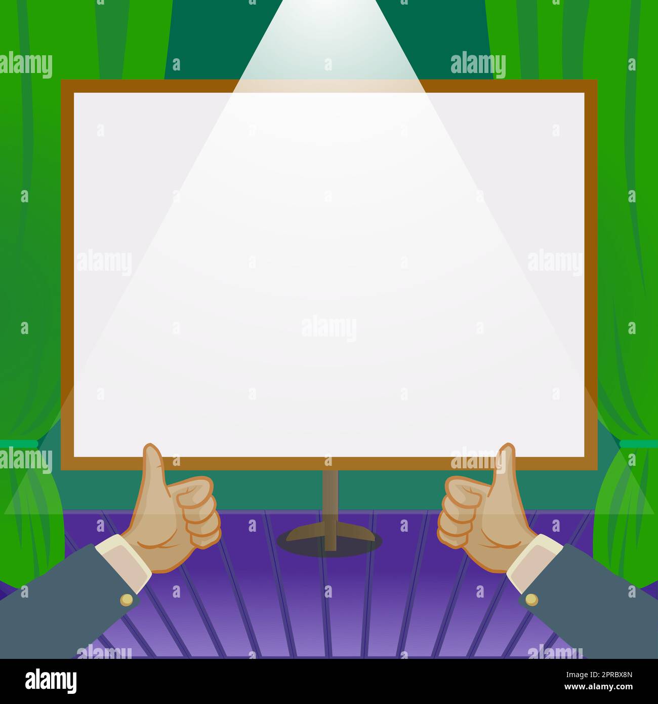 Hands Thumbs Up Showing New Ideas. Palms Carrying Note Presenting ...