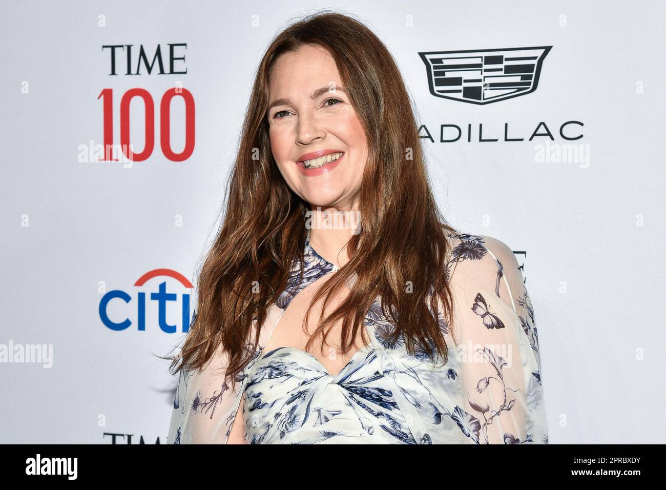 New York, USA. 26th Apr, 2023. Drew Barrymore walking on the red carpet during the 2023 Time100 Gala as Time Magazine celebrates the 100 most influential people in the world held at Jazz at Lincoln Center in New York, NY, on April 26, 2023. (Photo by Anthony Behar/Sipa USA) Credit: Sipa USA/Alamy Live News Stock Photo