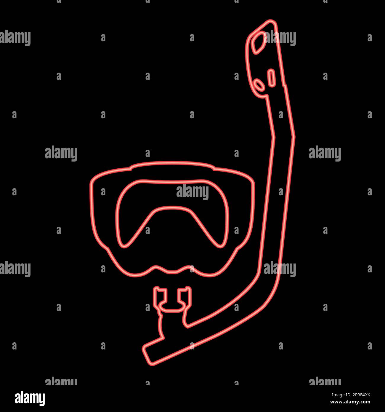 Neon diving mask with breathing tube Diving snorkel Equipments for