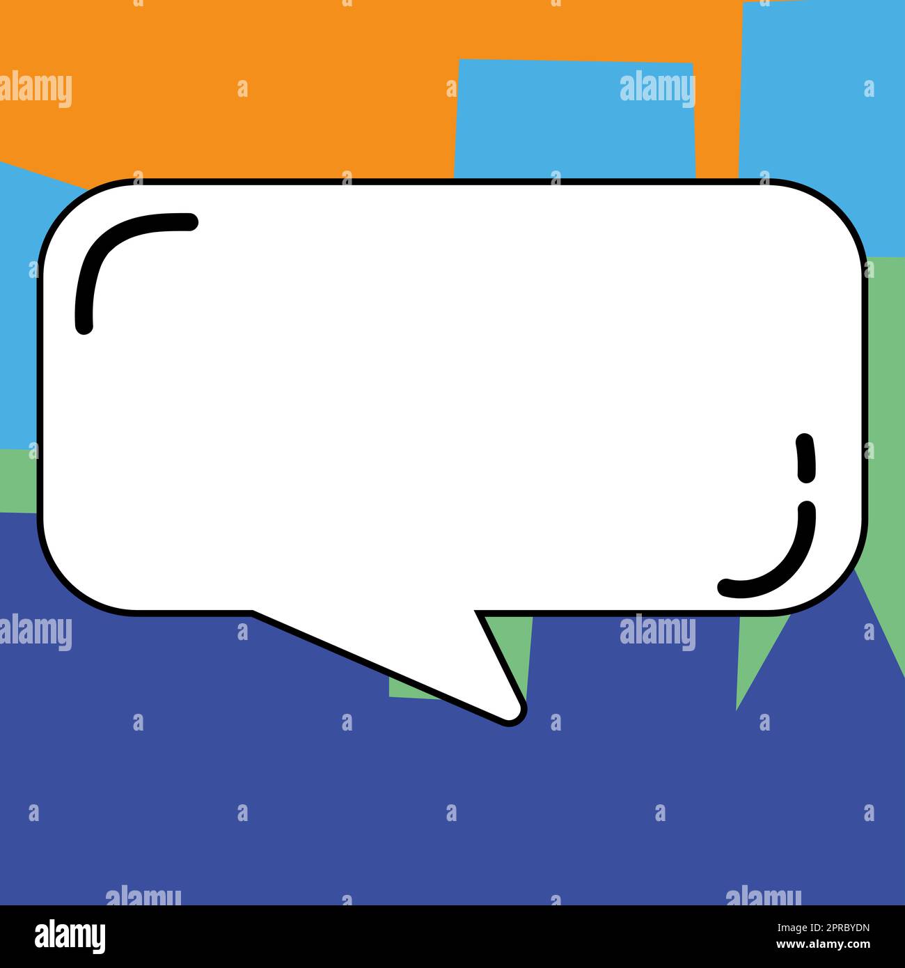 Comic Blank Speech Bubble With Copy Space Over Circular Color ...