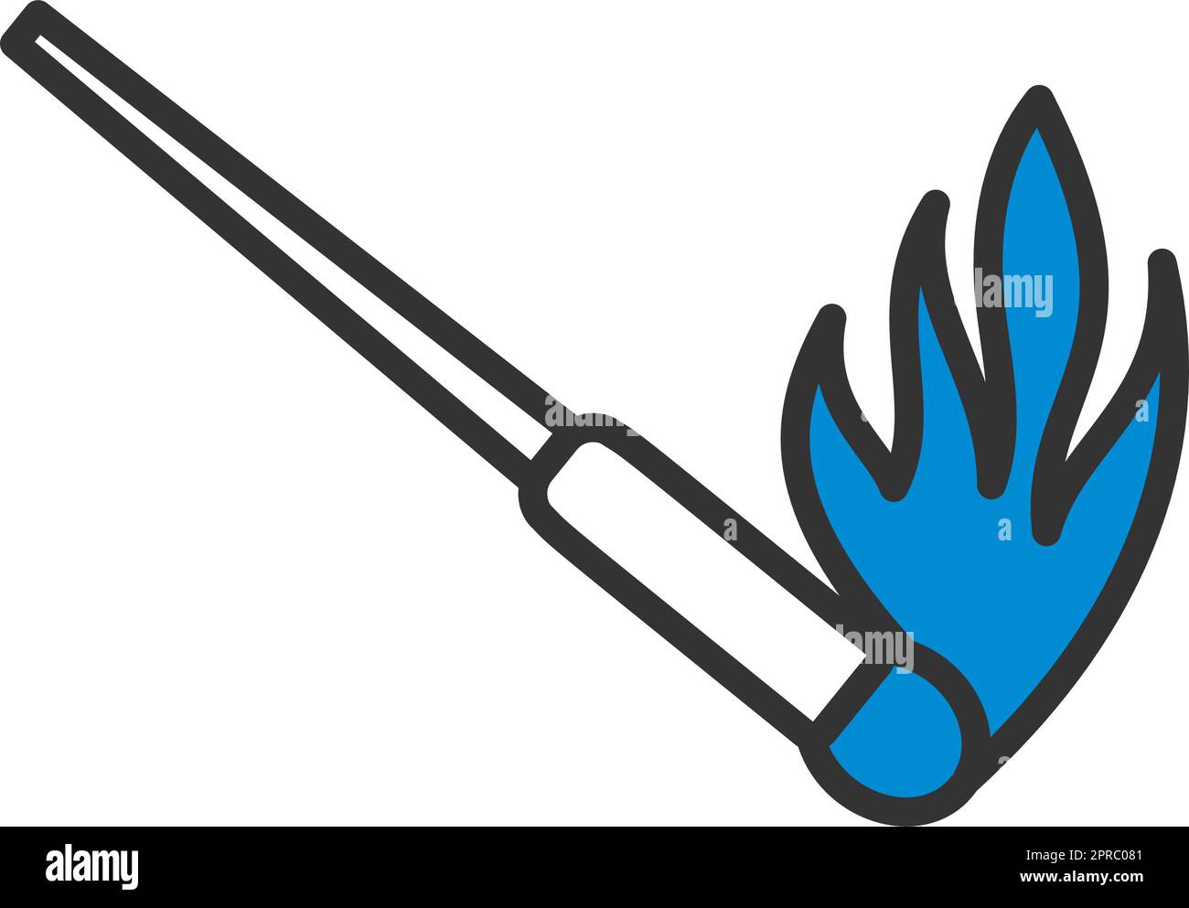 Burning Matchstik Icon Stock Vector