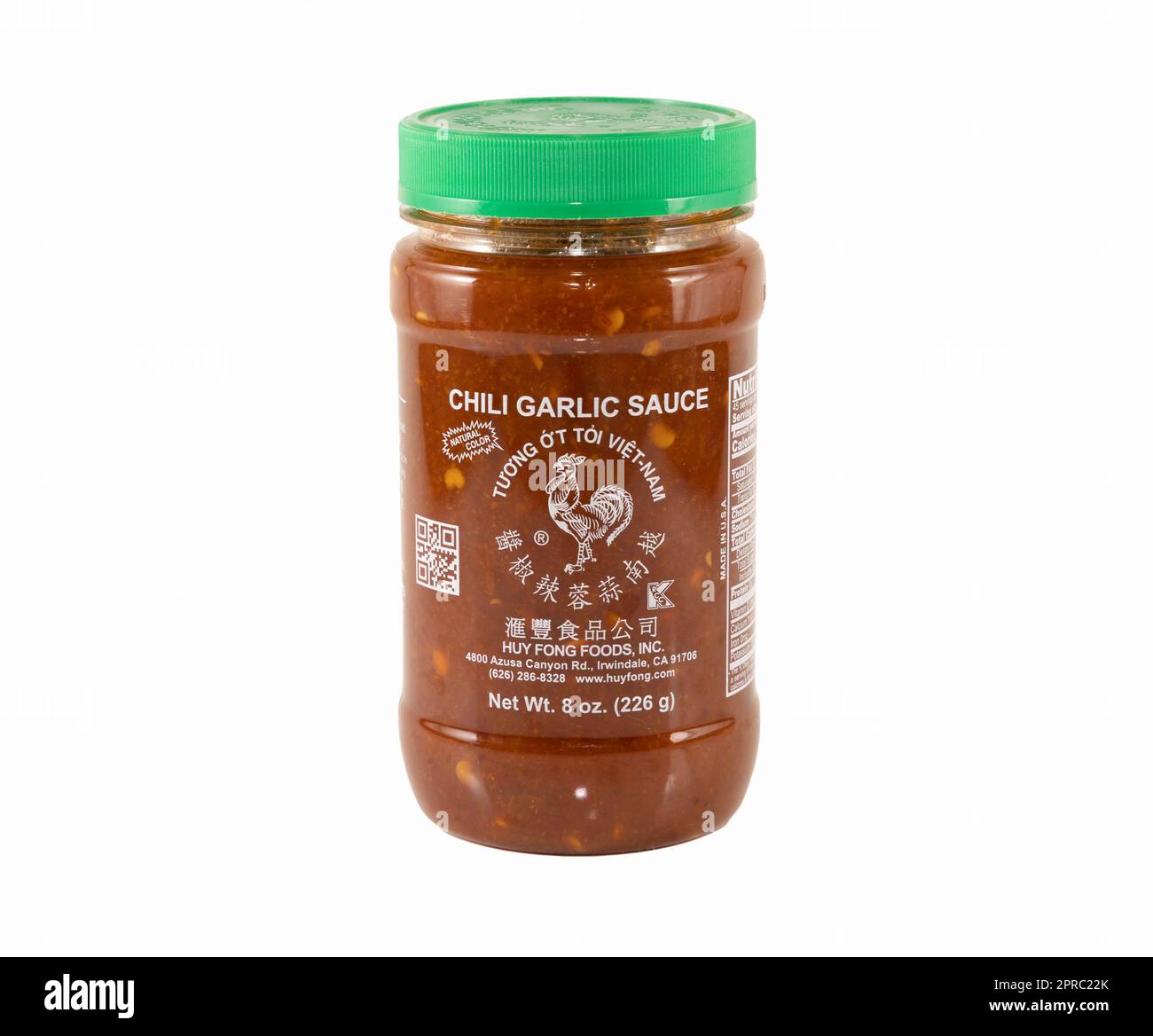 Chili garlic sauce against a white background Stock Photo Alamy
