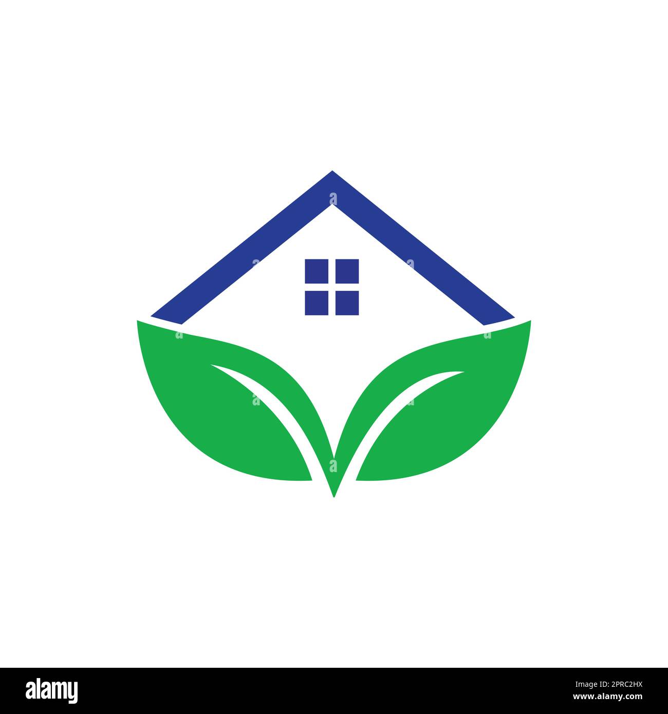 Green eco home logo design. Creative green house concept logo design ...
