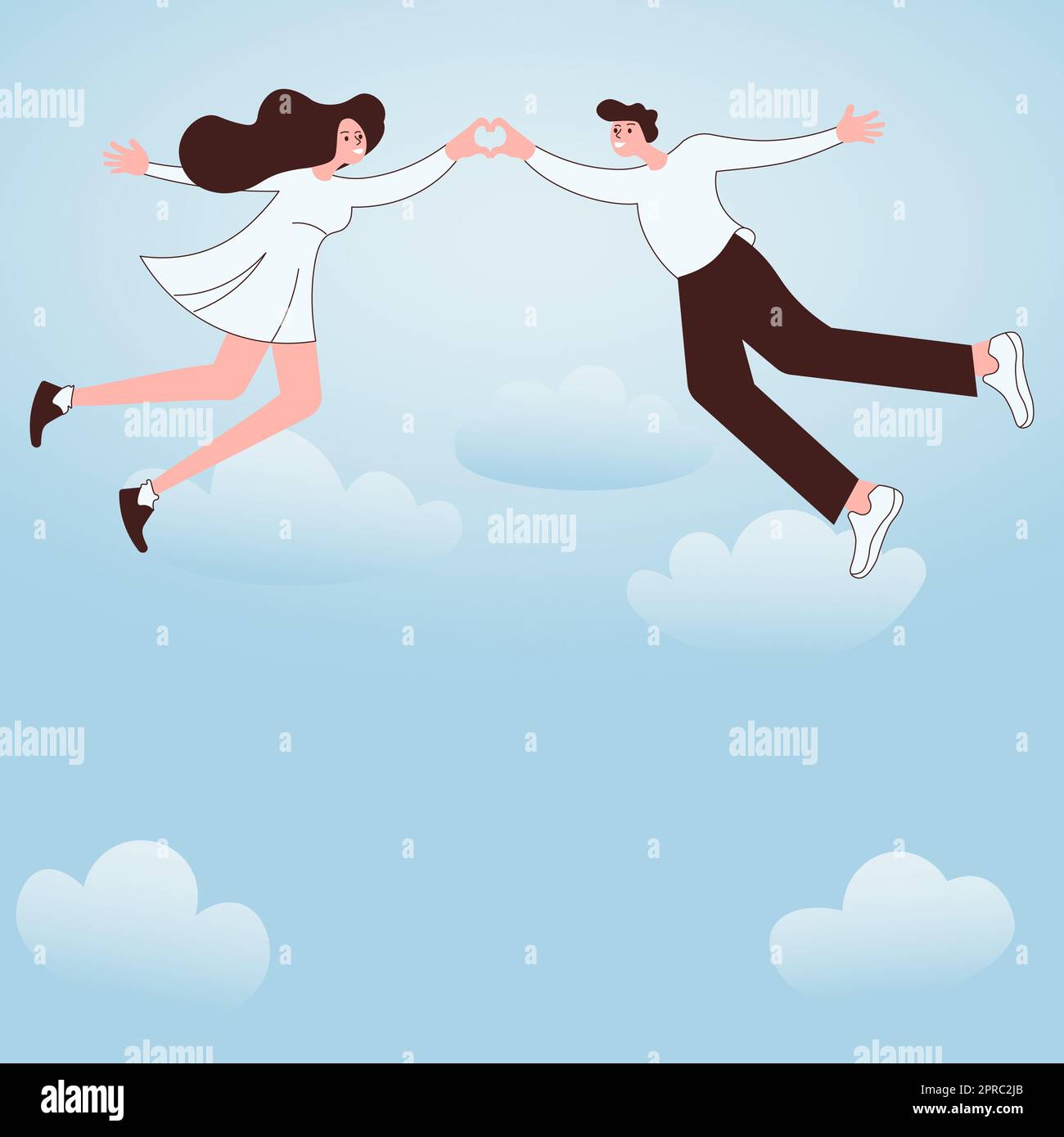 Man and Woman holding hands represent love care during Valentine. Hands ...