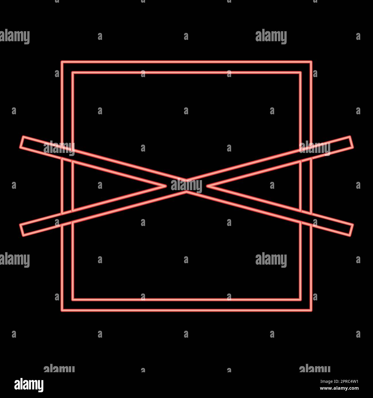 Neon not drying Clothes care symbols Washing concept Laundry sign red