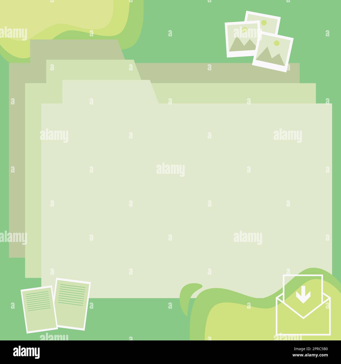Desktop Folders Inside Web Browser Showing Recent Technology. Laptop Screen Presenting Modern Automation. Stock Vector