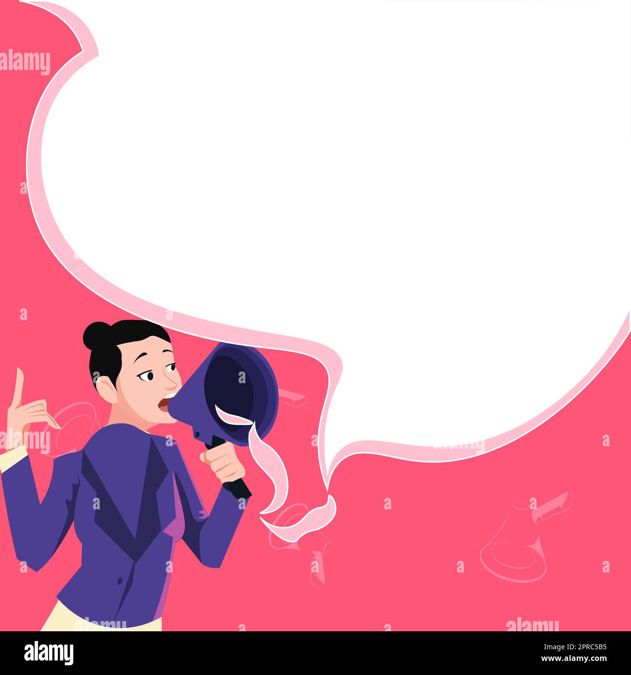 Female leader making statement. Woman wearing formal attire holds