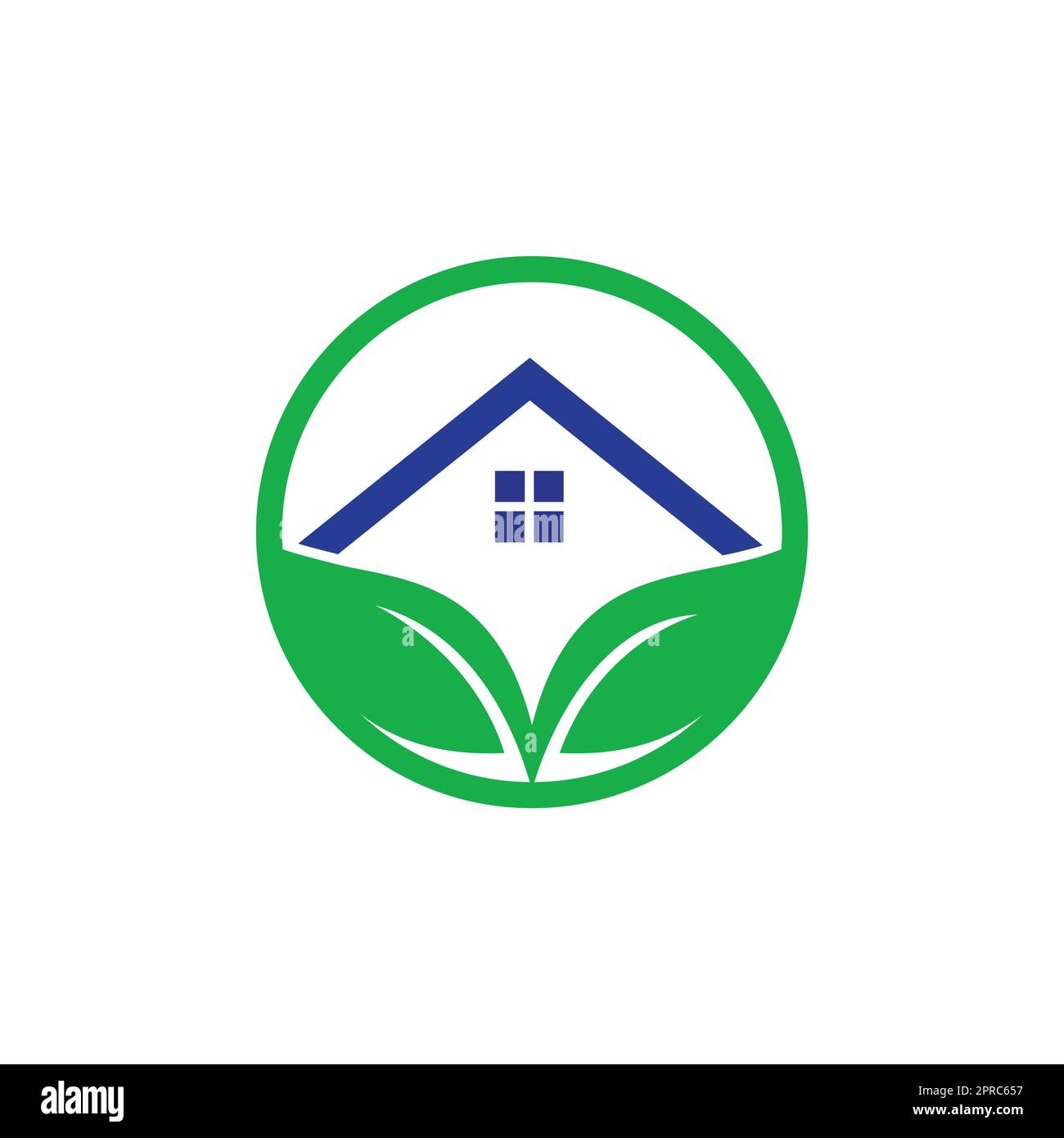 Green eco home logo design. Creative green house concept logo design ...