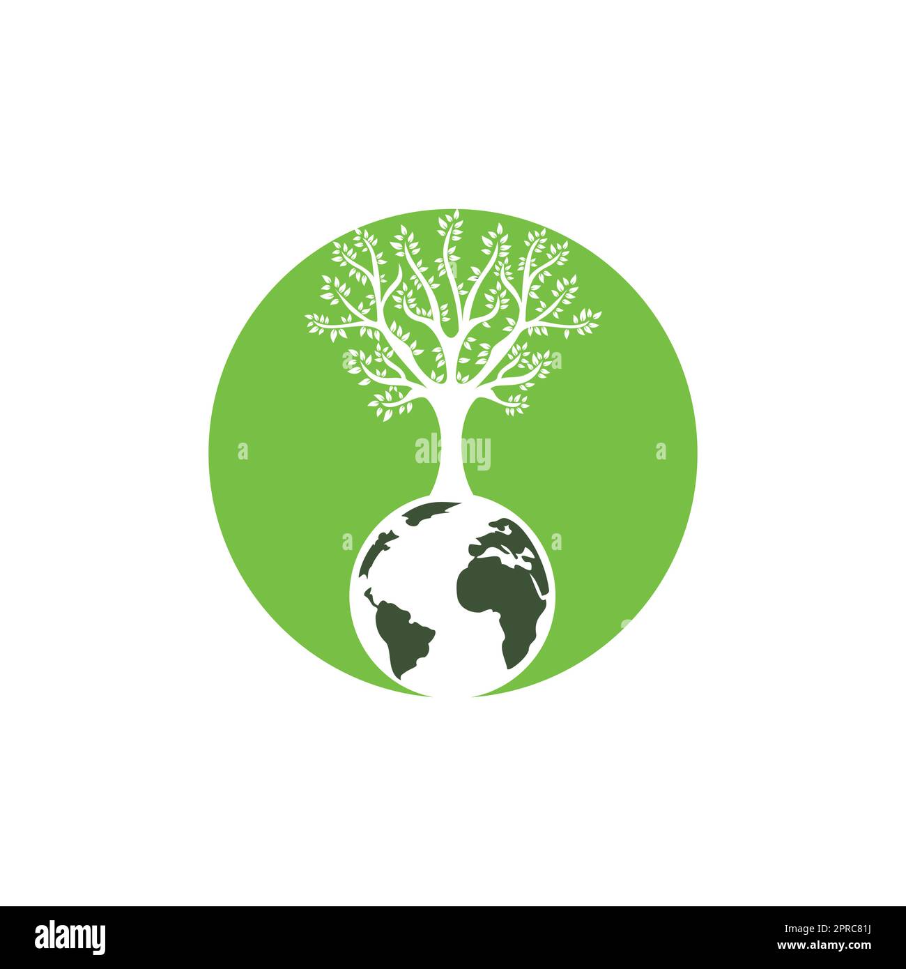 Globe tree vector logo design template. Planet and eco symbol or icon ...