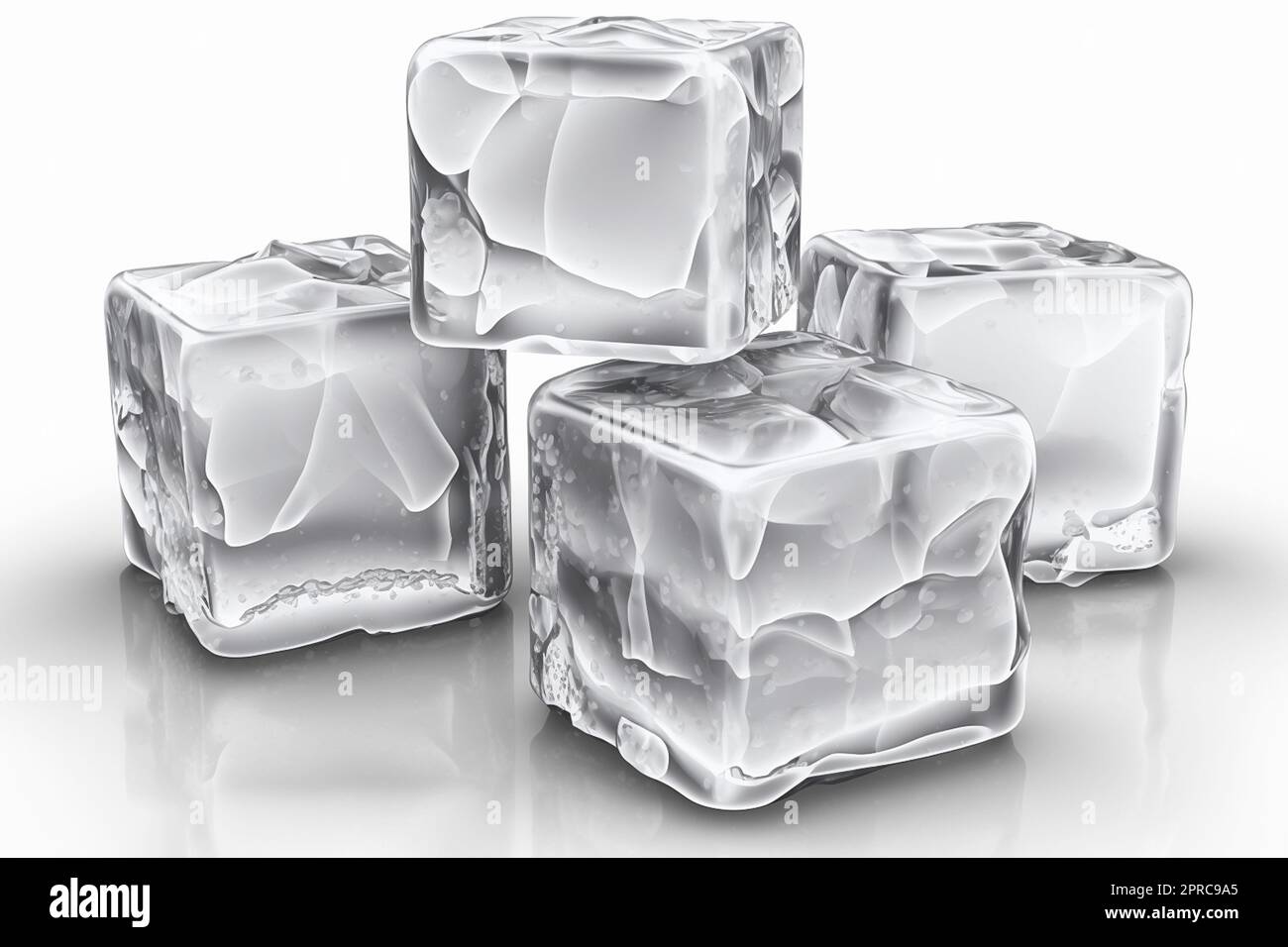 ice cube on white background Stock Photo - Alamy