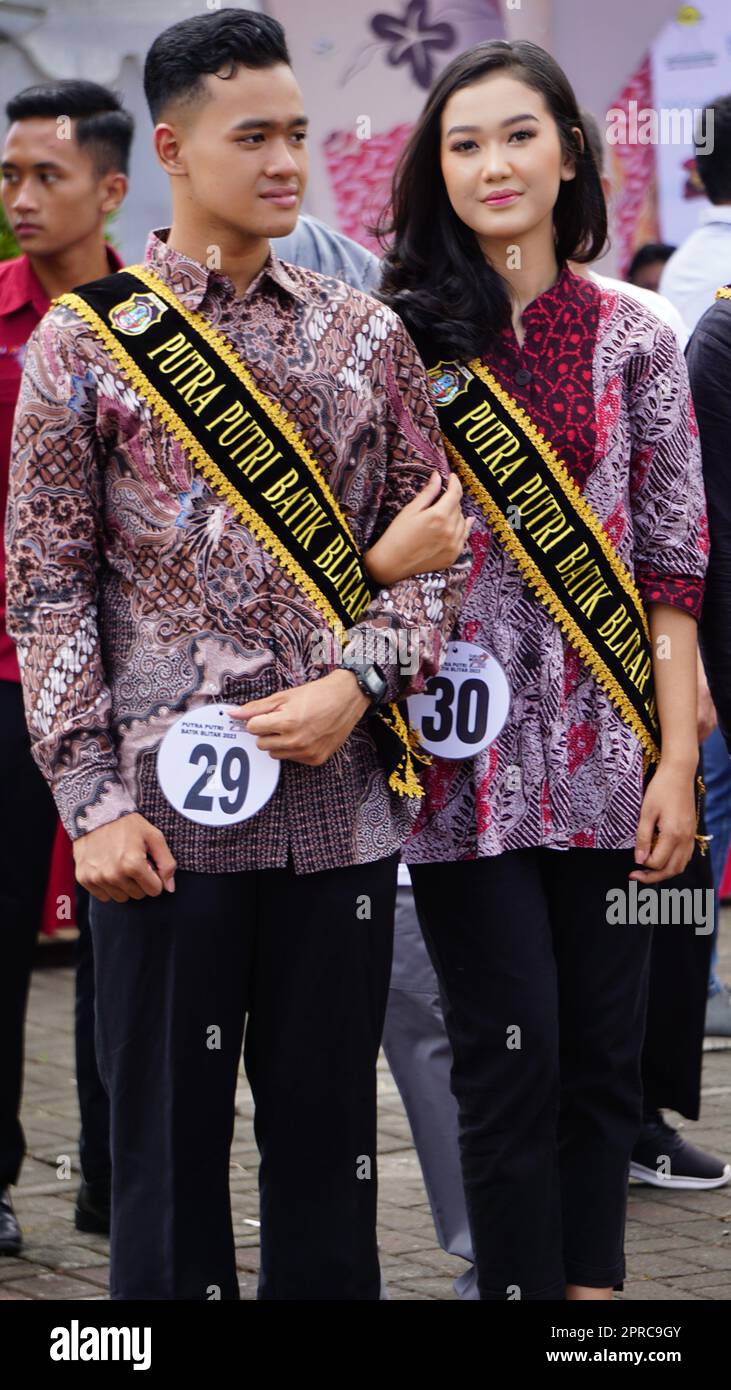 Batik clothing ambassadors with batik clothing Stock Photo - Alamy