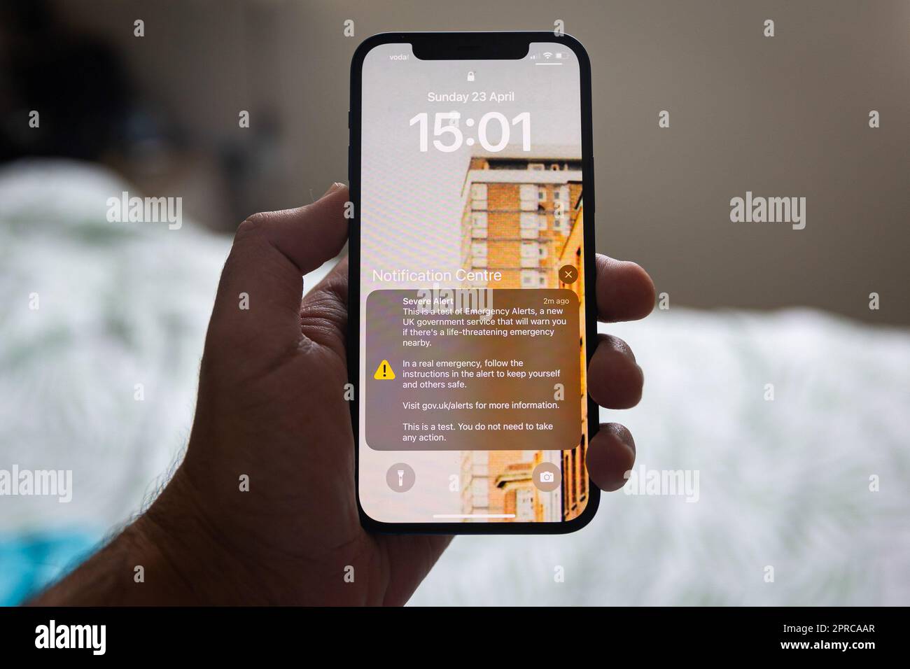 London, UK. 23rd Apr, 2023. In this photo illustration, an Emergency
