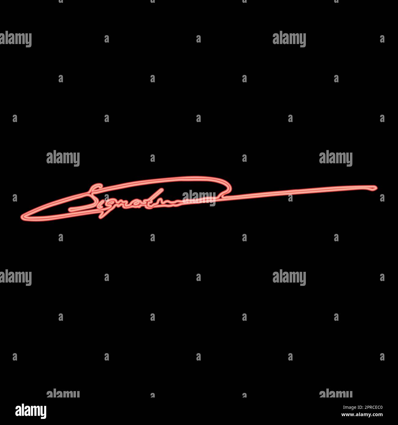 Neon signature handwriting red color vector illustration image flat style Stock Vector