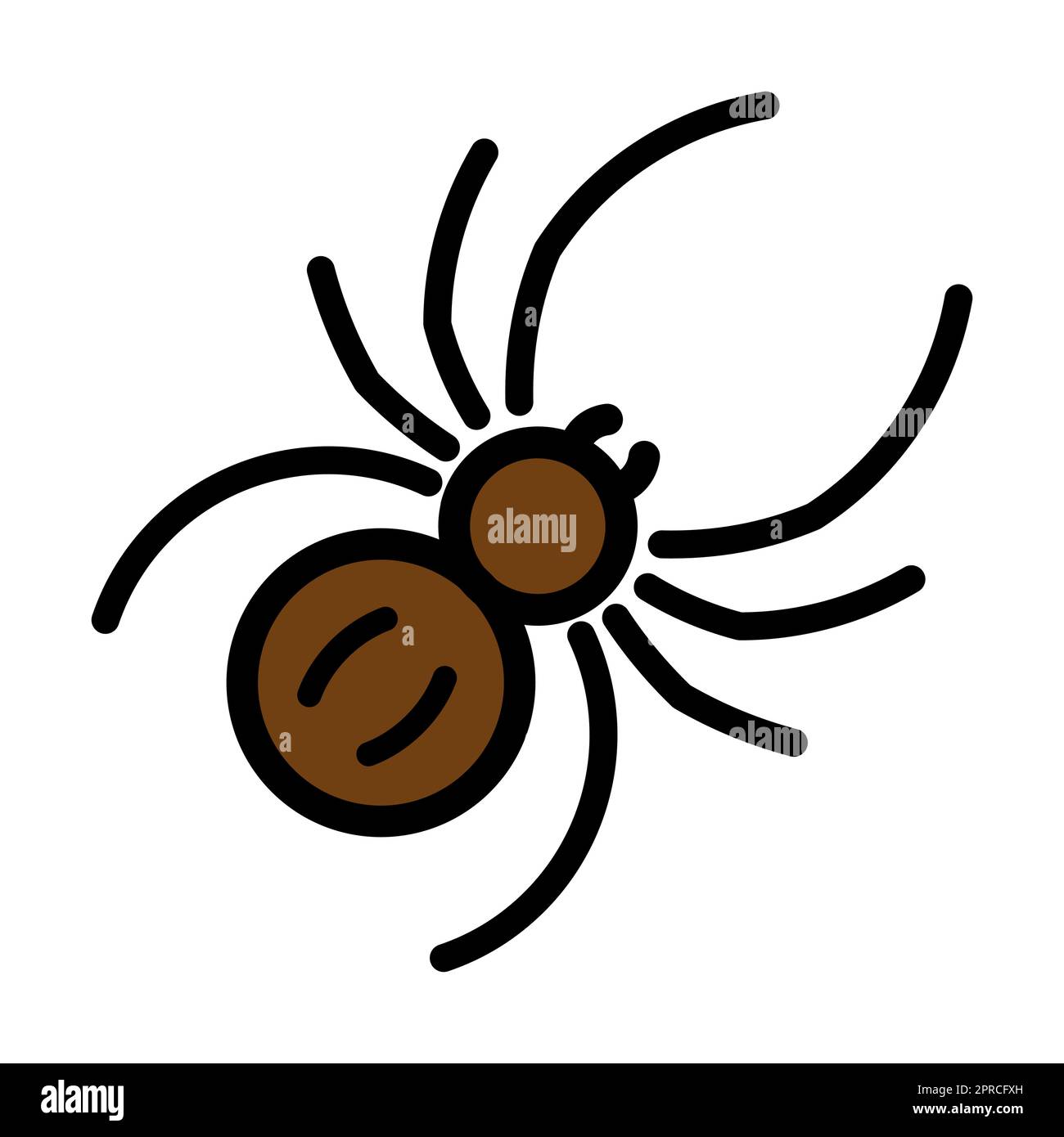 spider flat design cartoon icon Stock Vector