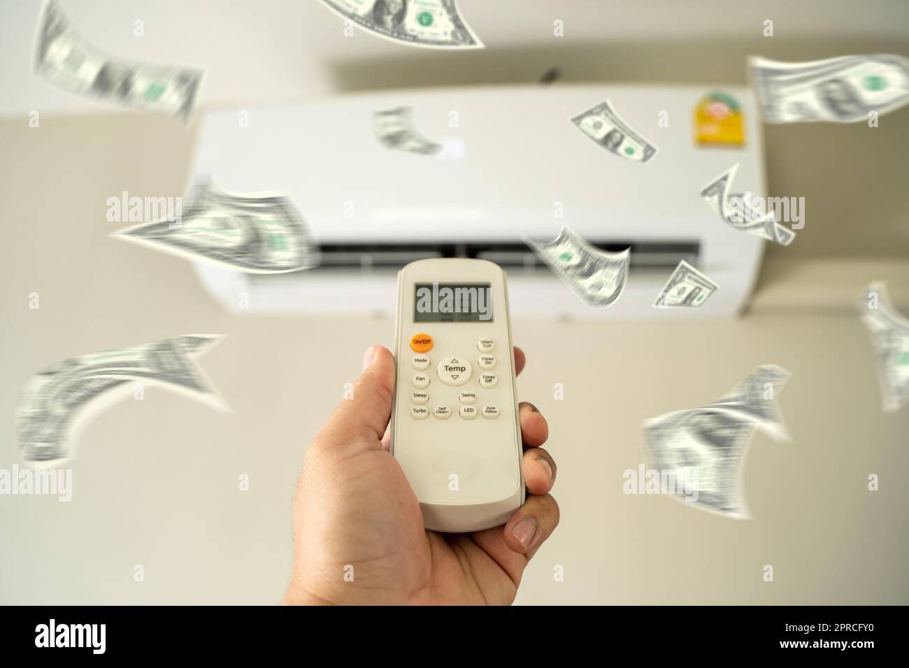 Adjust the indoor temperature with the air conditioner's energy. Help