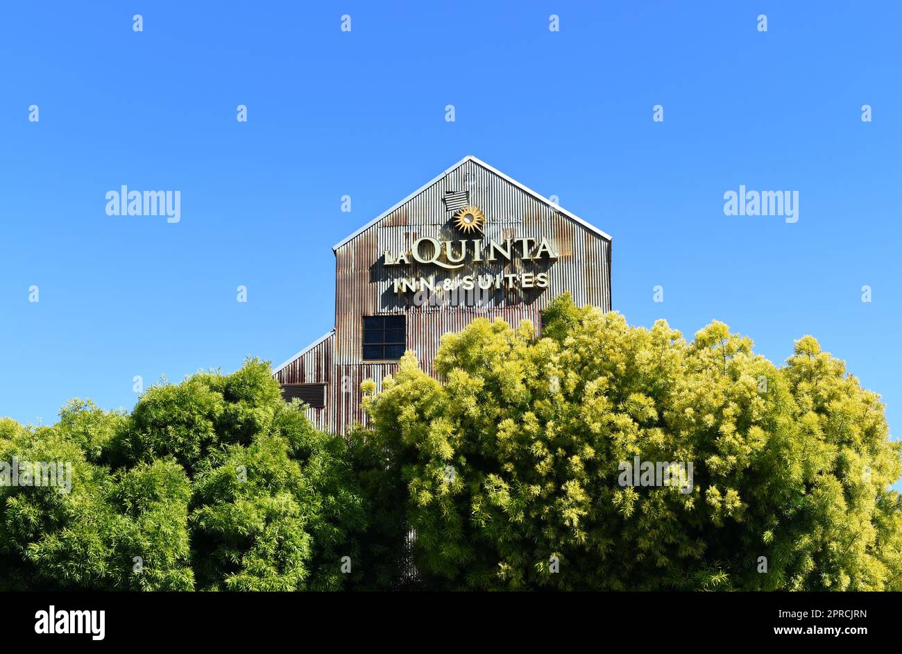 IRVINE, CALIFORNIA - 9 APR 2023: The La Quinta Inn and Suites in Old Town Irvine. Stock Photo