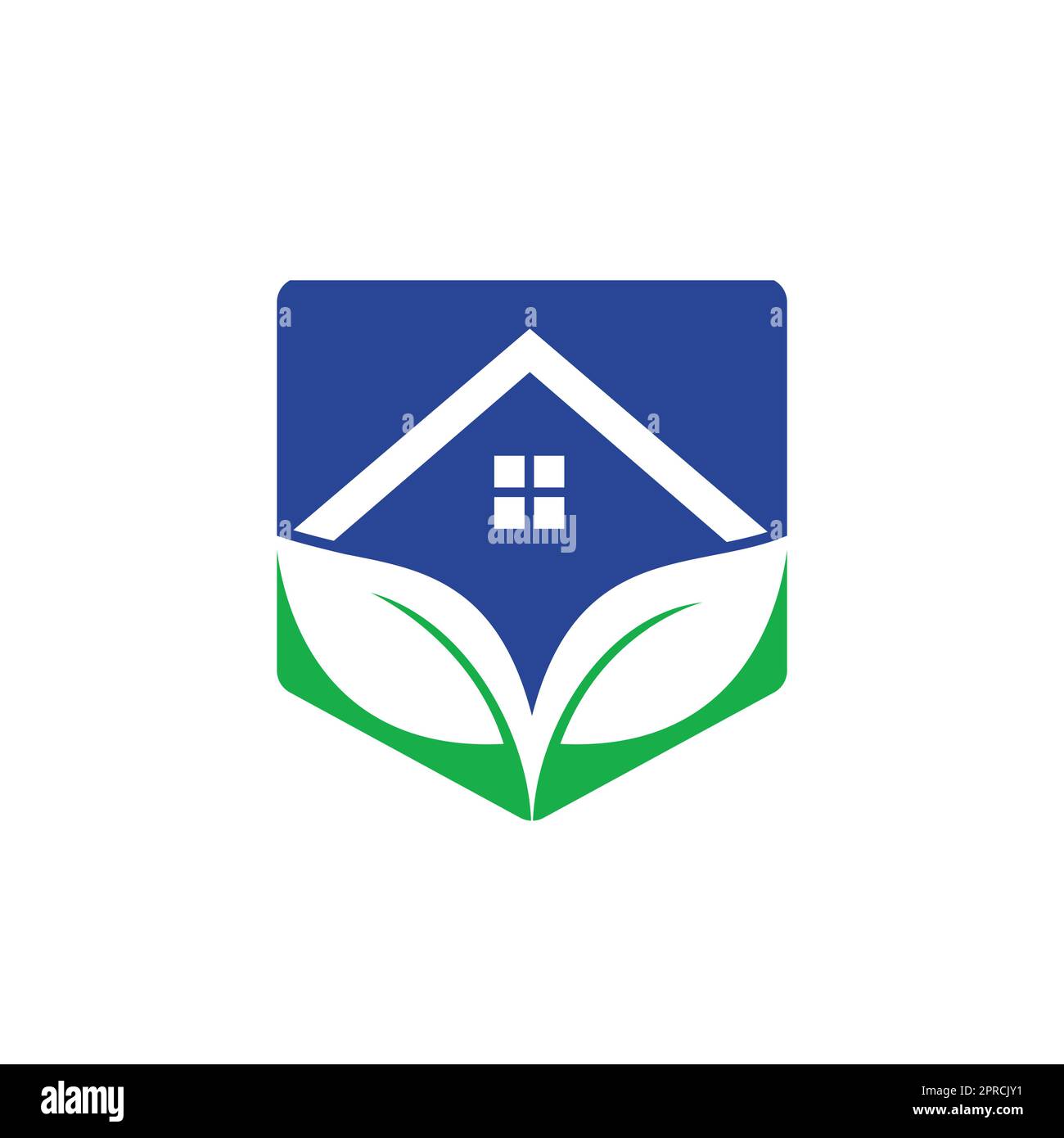 Green eco home logo design. Creative green house concept logo design ...