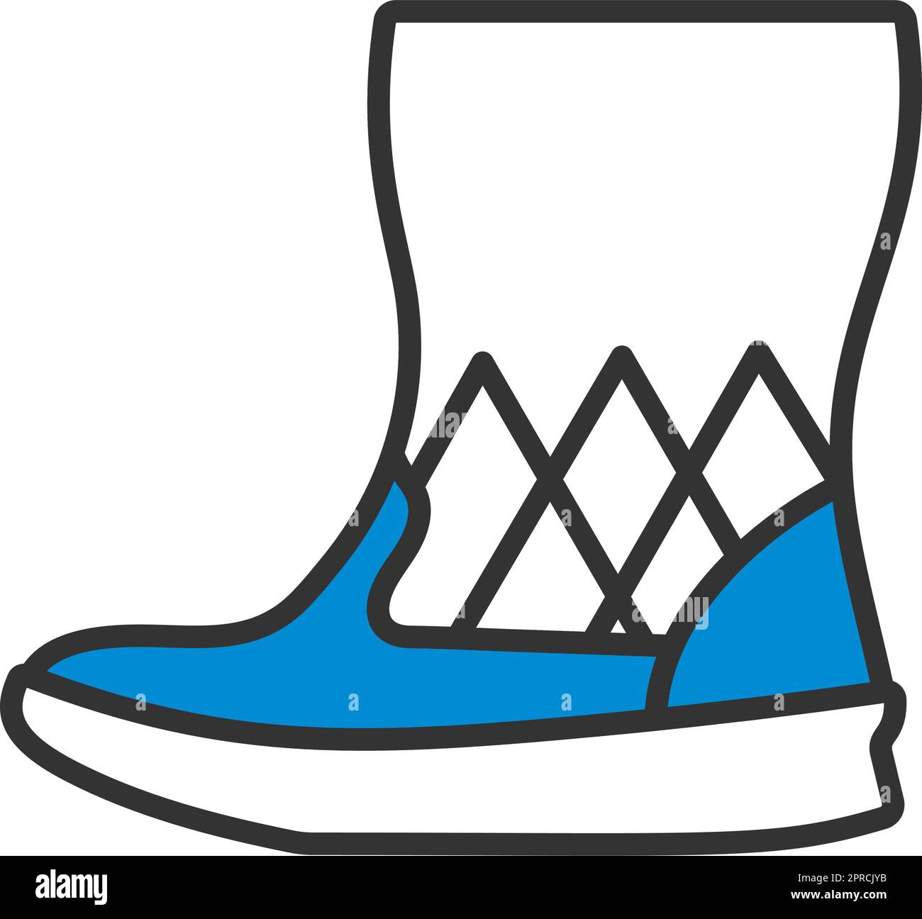 Woman Fluffy Boot Icon Stock Vector
