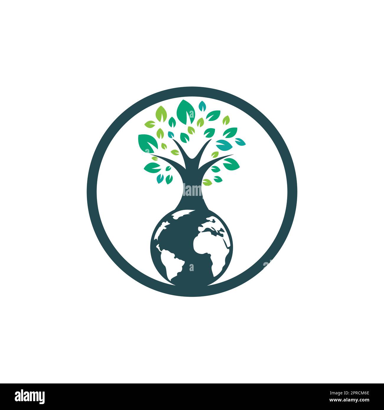 Globe tree vector logo design template. Planet and eco symbol or icon ...