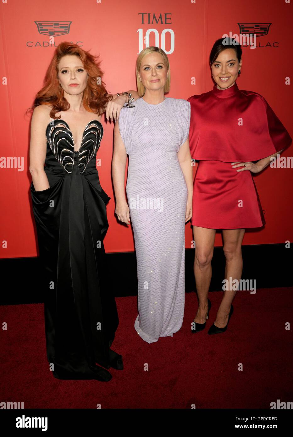 New York, USA. 26th Apr, 2023. Natasha Lyonne, Amy Poehler, Aubrey Plaza on the red carpet during The Time 100 Gala, celebrating the 100 most influential people in the world, held at the Frederick P. Rose Hall, Home of Jazz at Lincoln Center in New York, USA. Credit: Jennifer Graylock/Alamy Live News Stock Photo