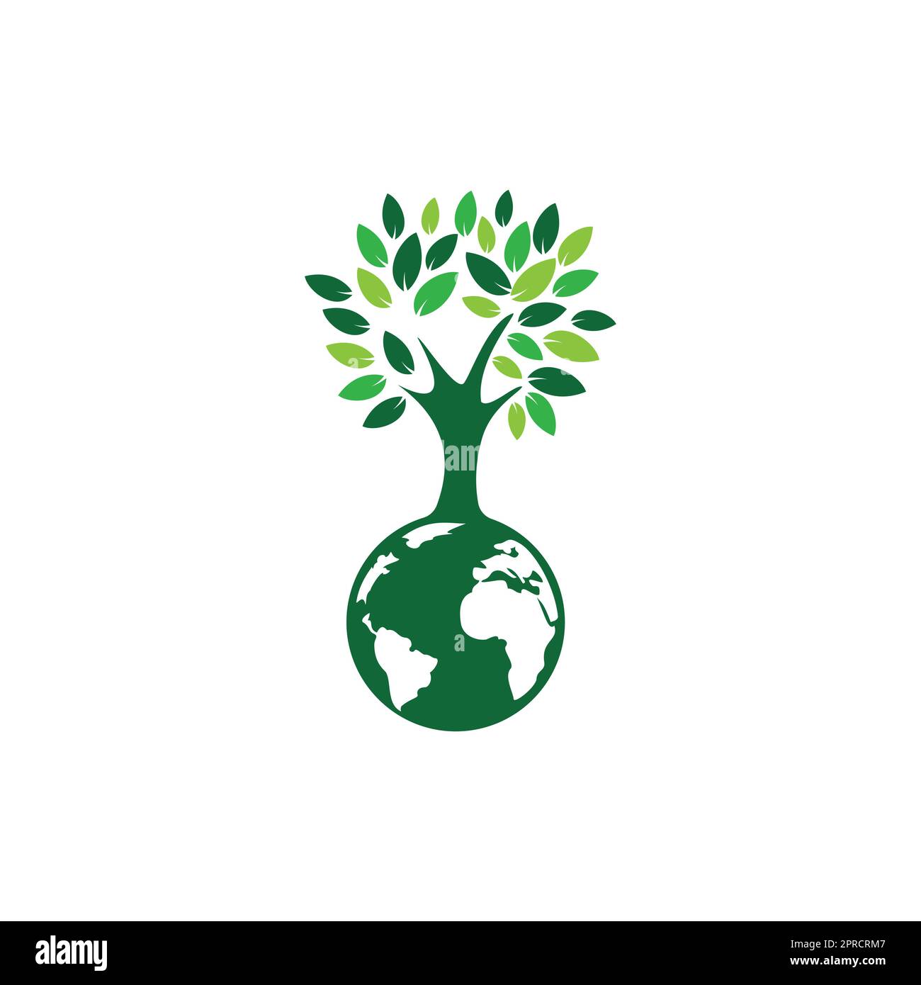 Globe tree vector logo design template. Planet and eco symbol or icon ...