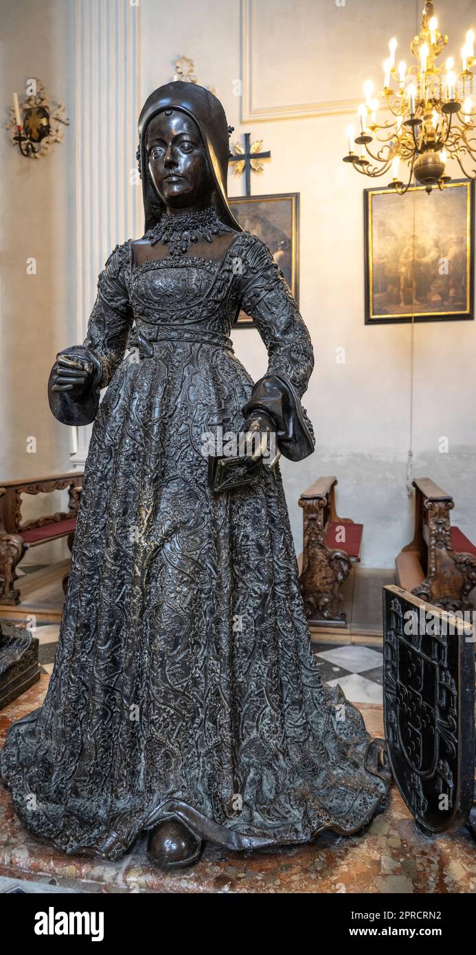 Mary of Burgundy bronze statue at the Hofkirche museum in