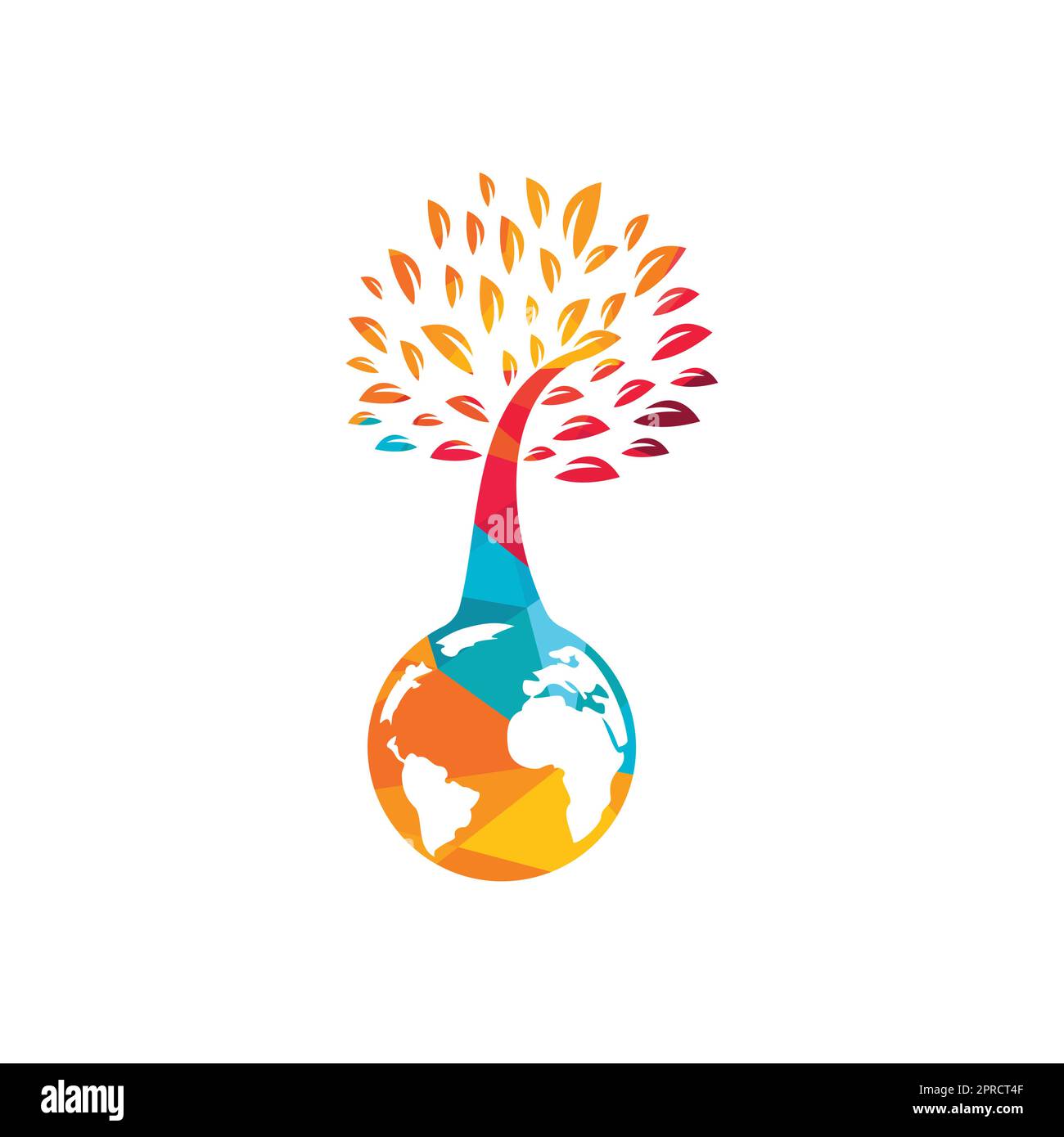 Globe tree vector logo design template. Planet and eco symbol or icon ...