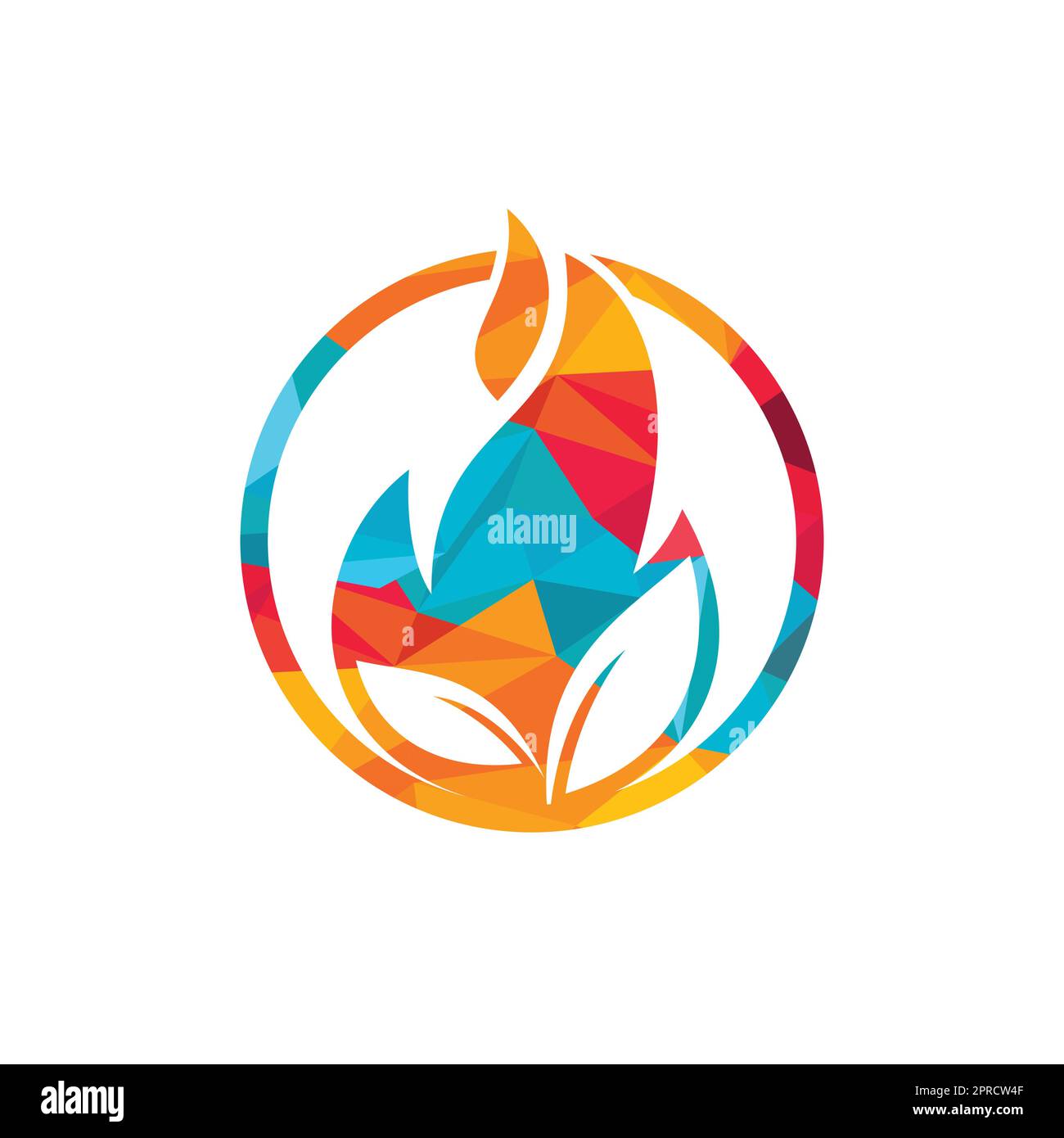 Fire leaf vector logo design. Eco green alternative energy logo design ...