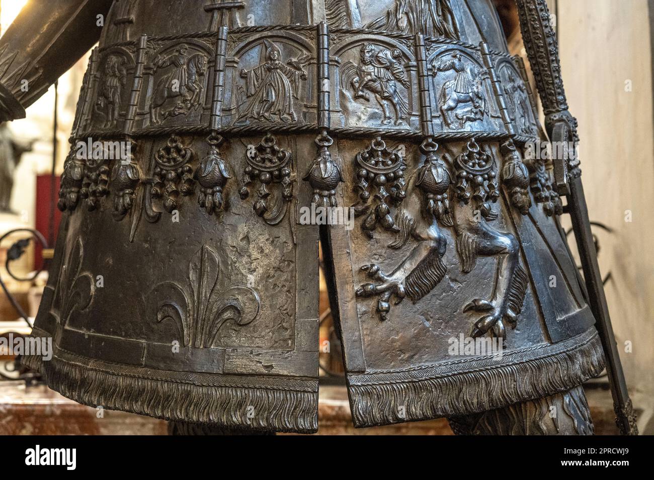 Decorative skirt or tunic of Philip the Good showing the fashion of the 15th century among the royality. Stock Photo