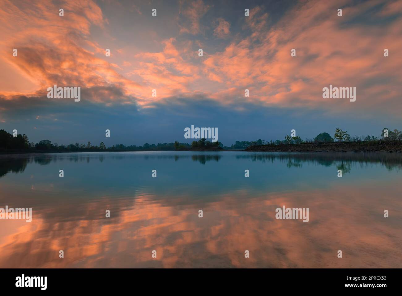 Sunrise in the wetlands Stock Photo