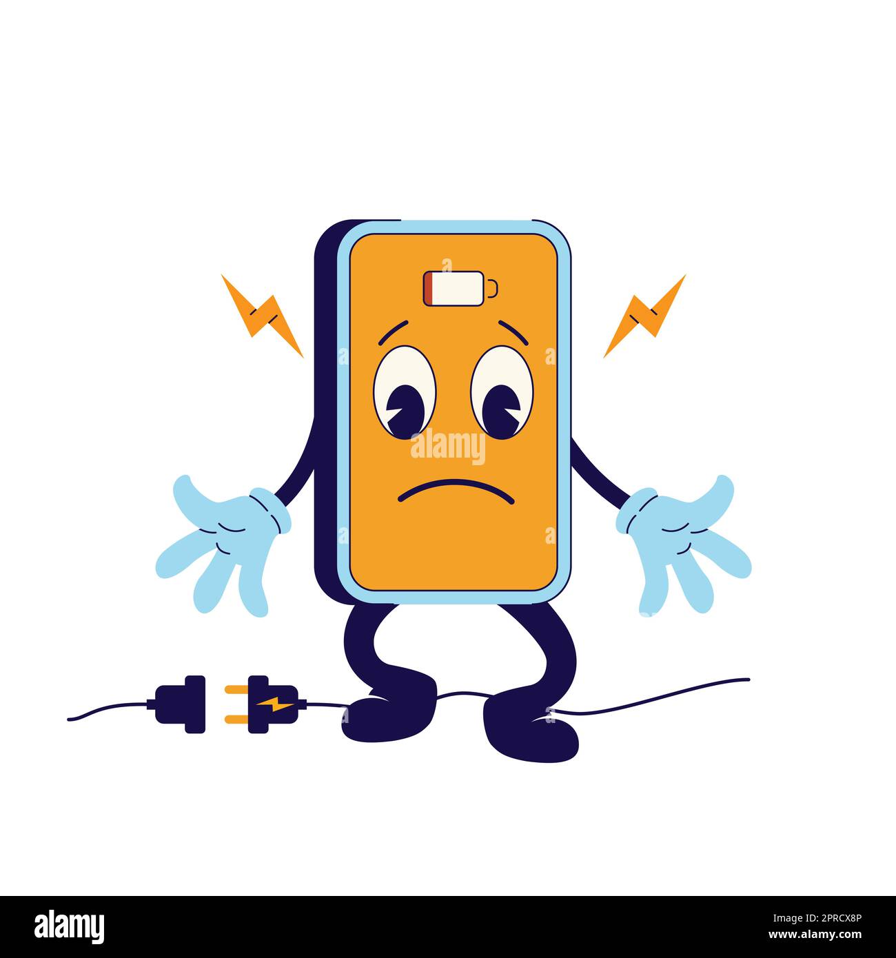 Groovy retro cartoon telephone character hi-res stock photography and ...