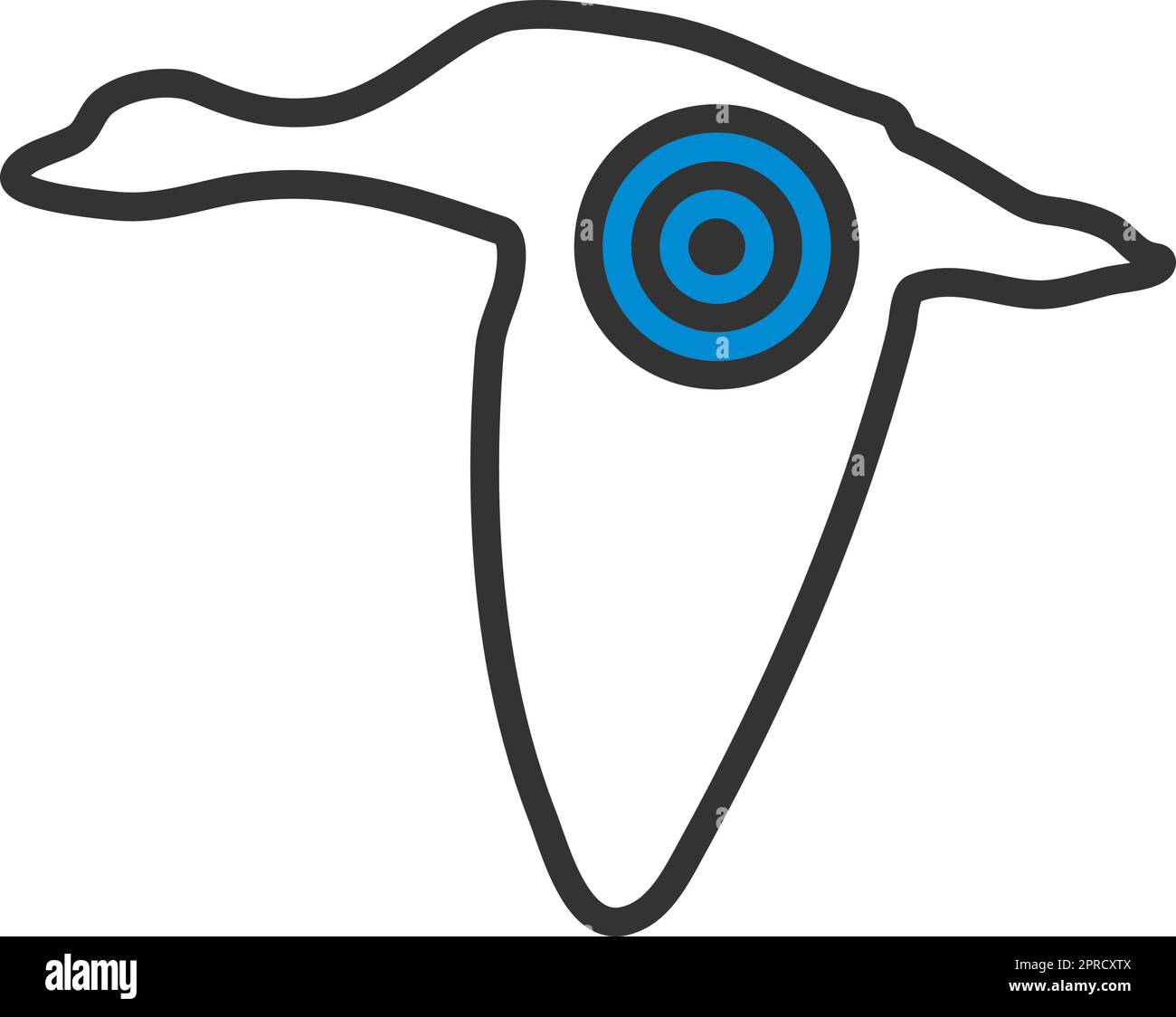 Icon Of Flying Duck Silhouette With Target Stock Vector Image & Art - Alamy