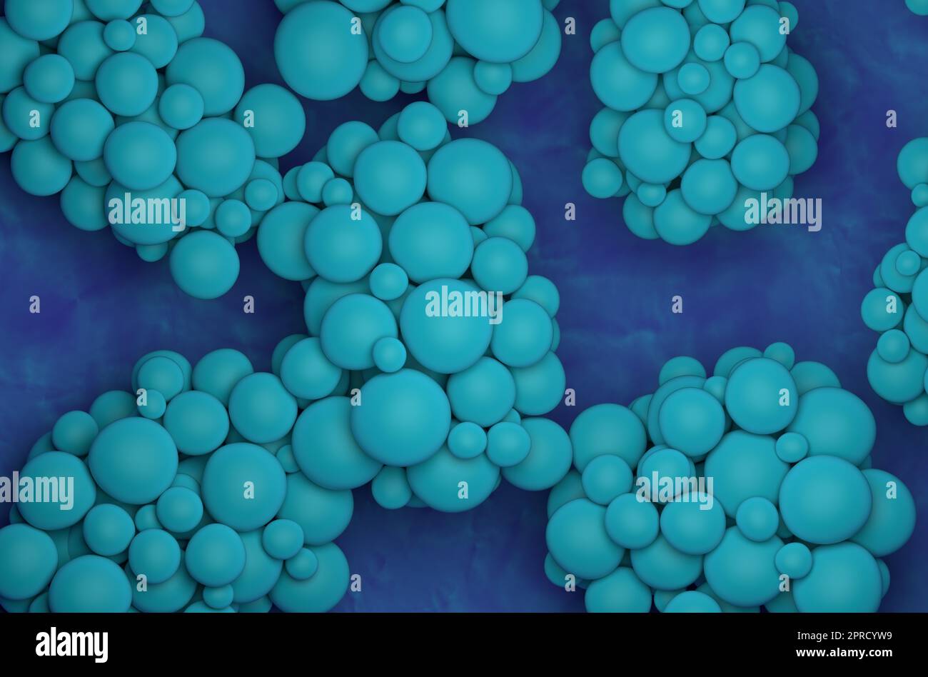 Medical Super Absorbent Polymers cluster (SAP) - 3d illustration top ...