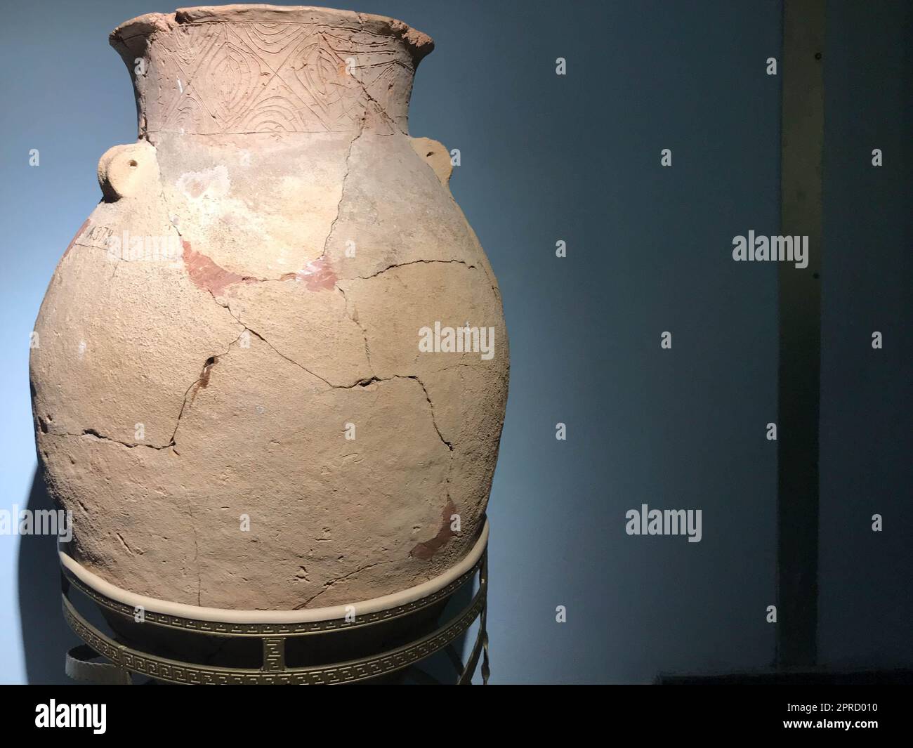 Antique cracked clay pot. Handmade medieval pots Stock Photo Alamy