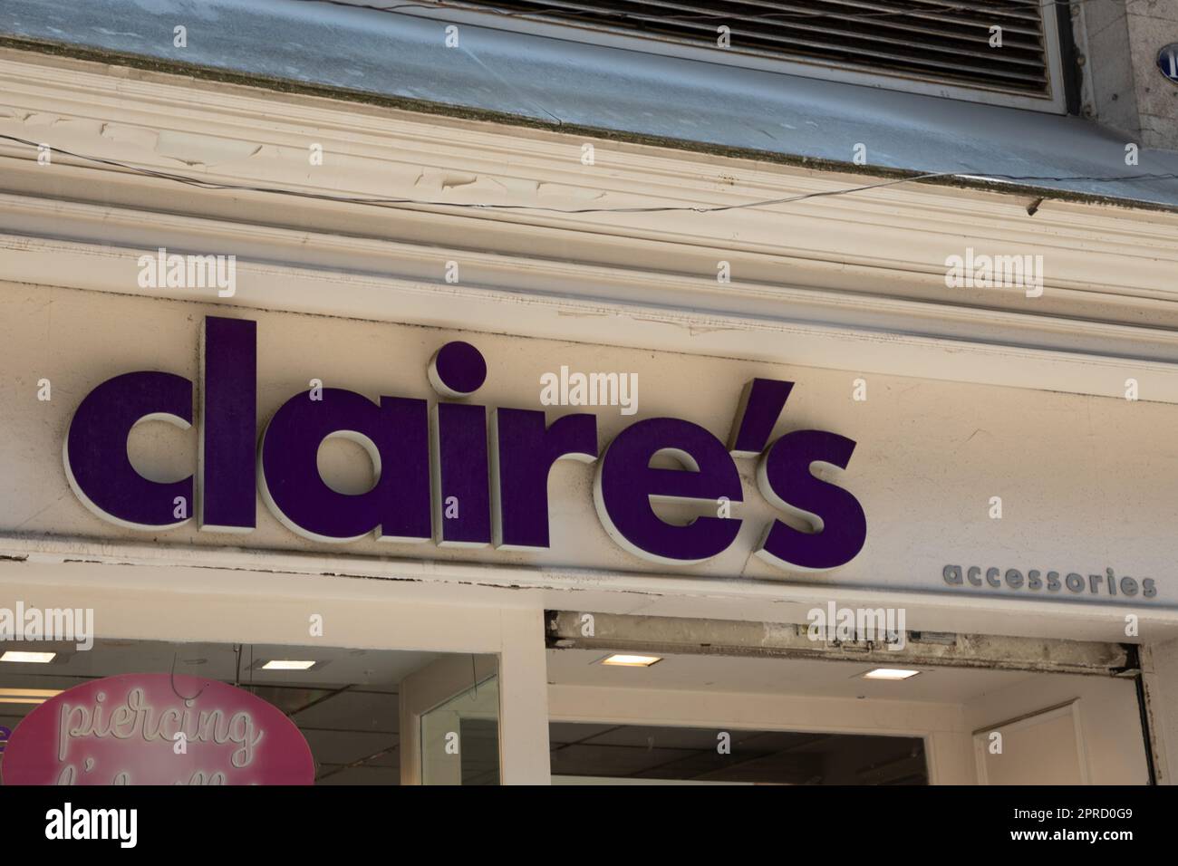 Bordeaux ,  Aquitaine France - 04 17 2023 : claires store sign fashion and brand text logo Claire's of shop retailer accessories boutique jewelry Stock Photo
