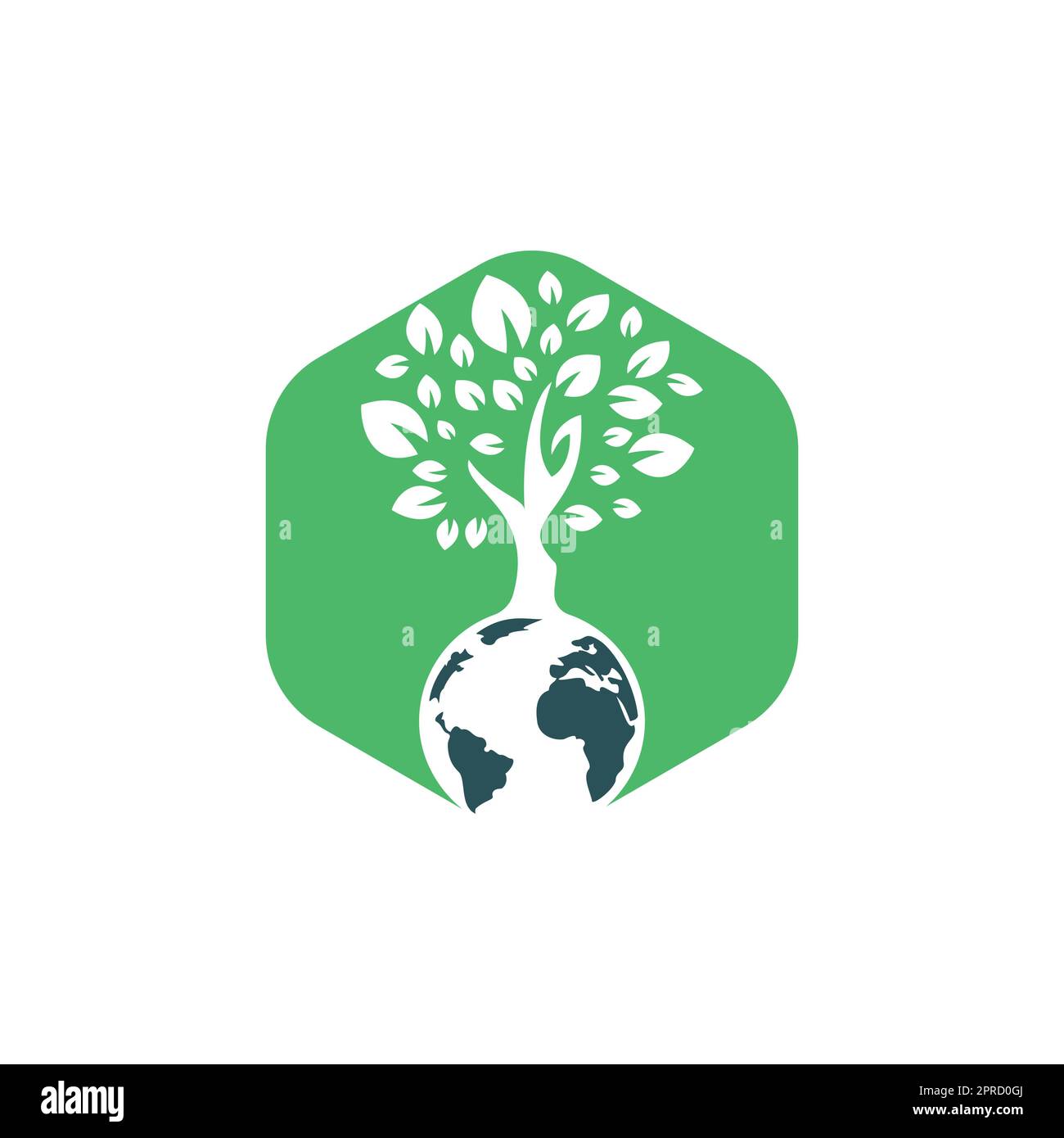 Globe tree vector logo design template. Planet and eco symbol or icon ...