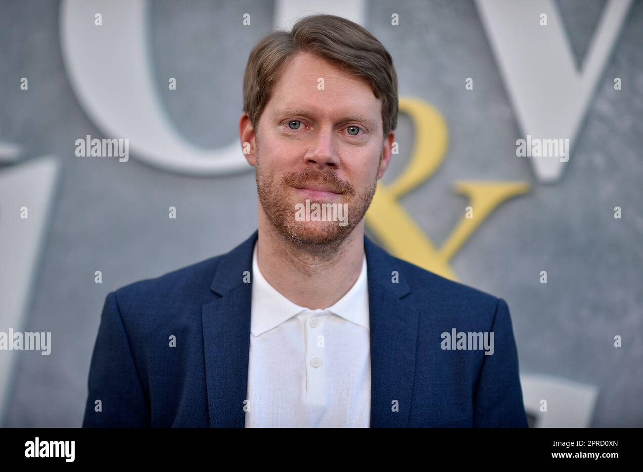 Tim Baltz arrives at the premiere of "Love and Death" on Wednesday