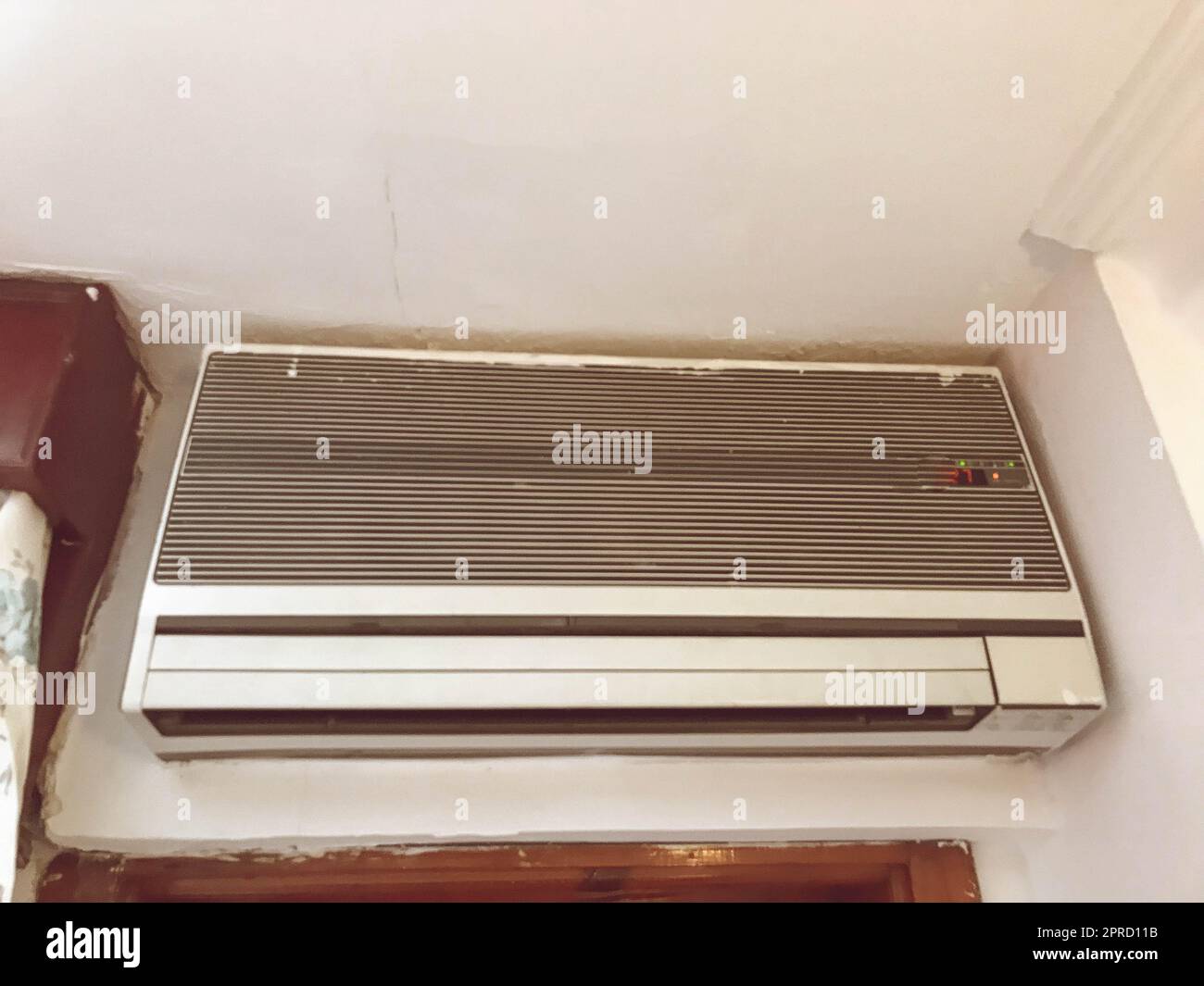 old air conditioner in the hotel. hot resort, equipping rooms with